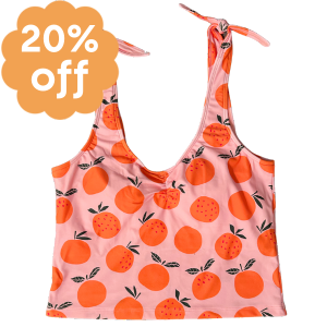 Shoulder Tie Top Oranges