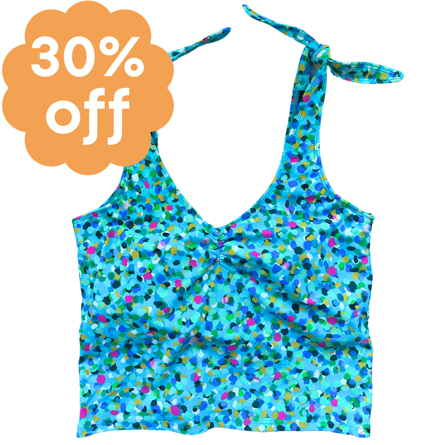 Shoulder Tie Top Party Spot