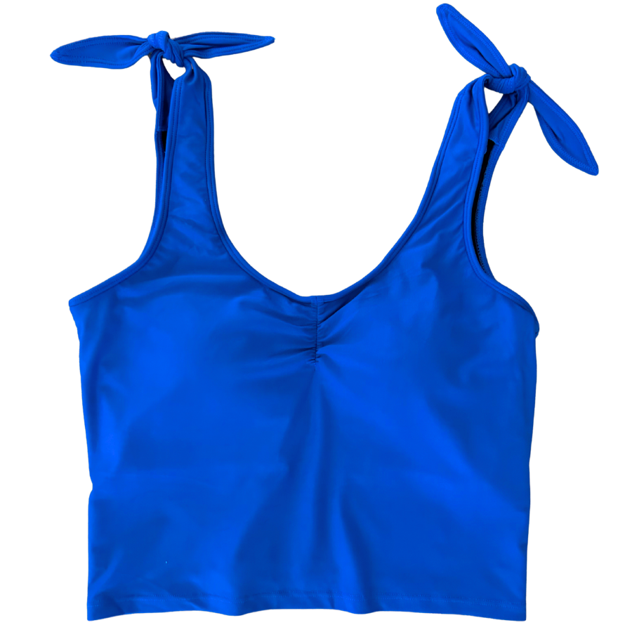 Last Pieces - Shoulder Tie Top Sapphire
