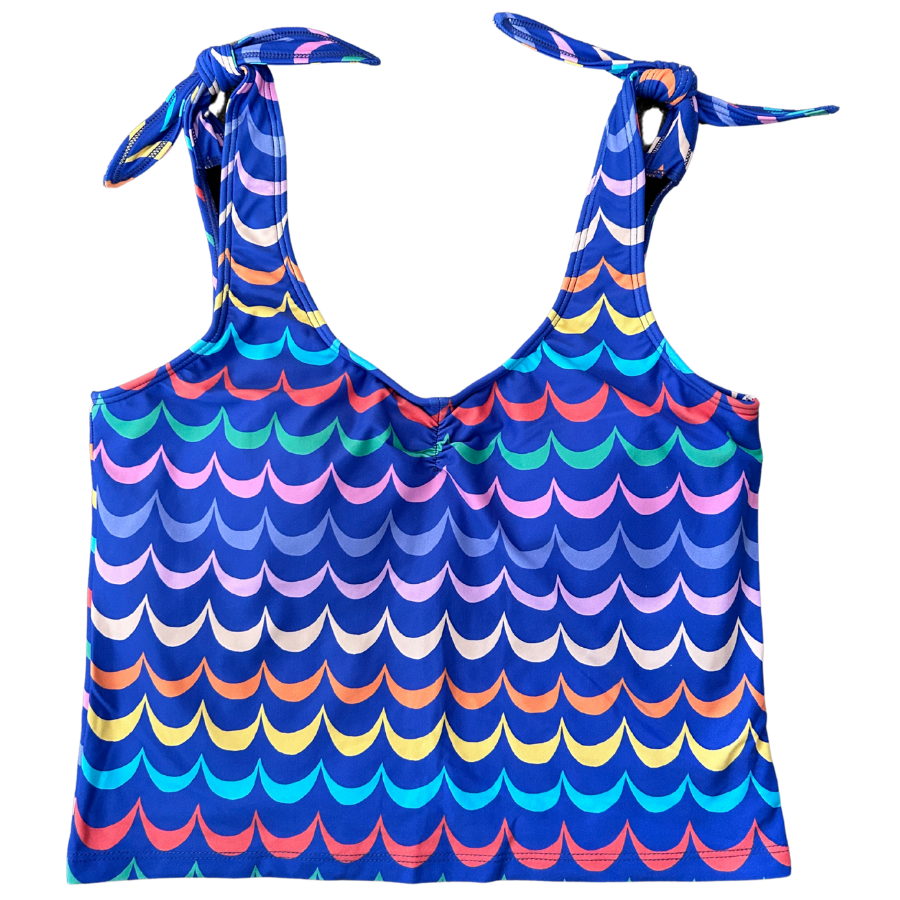 Shoulder Tie Top Tranquil Seas