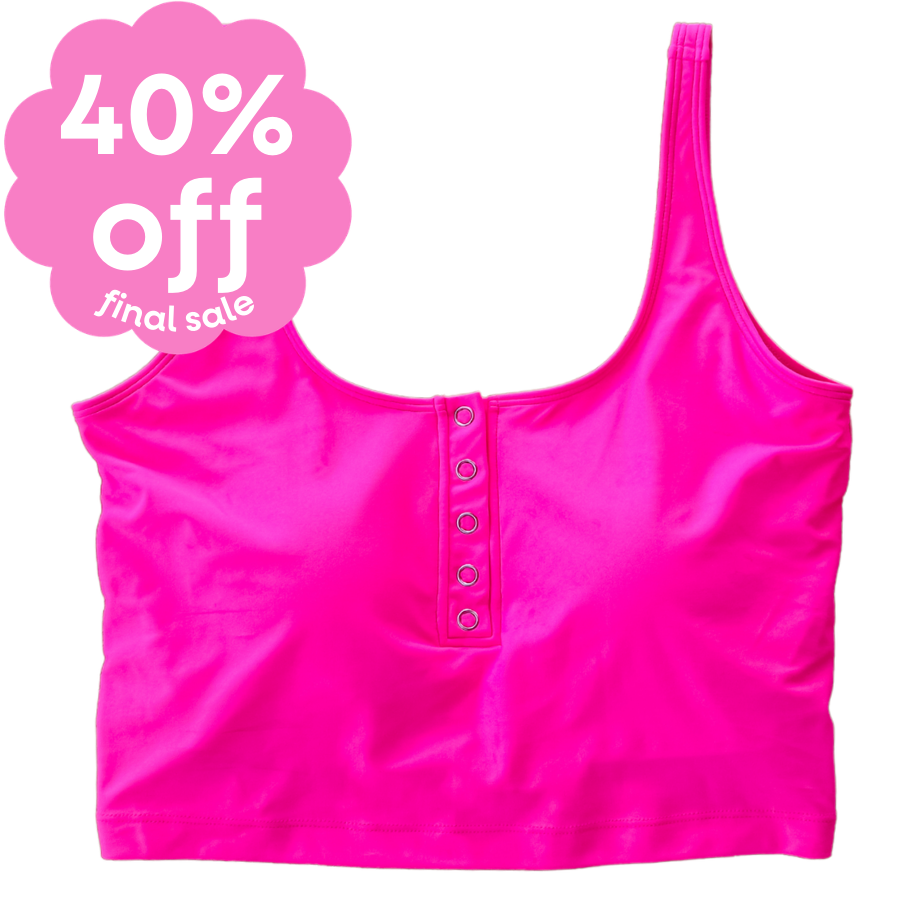 Last Pieces - Snap It Up Top Flamingo