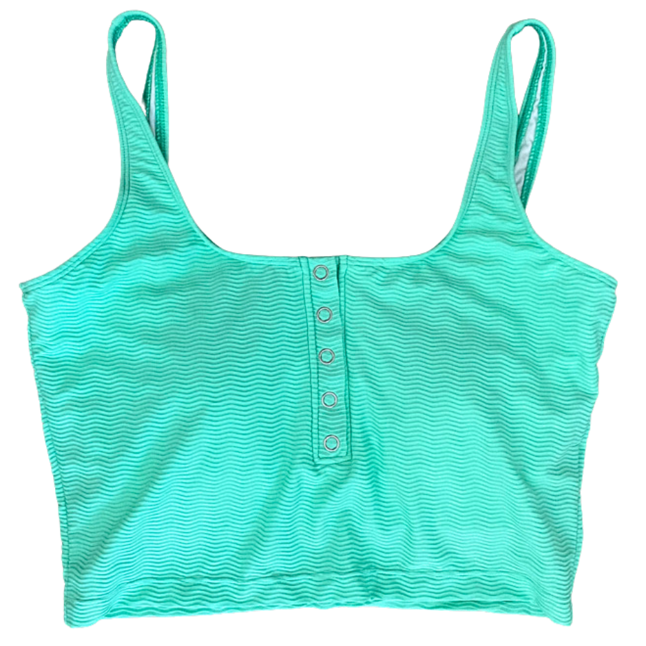 Snap It Up Top Seafoam (Textured Fabric)