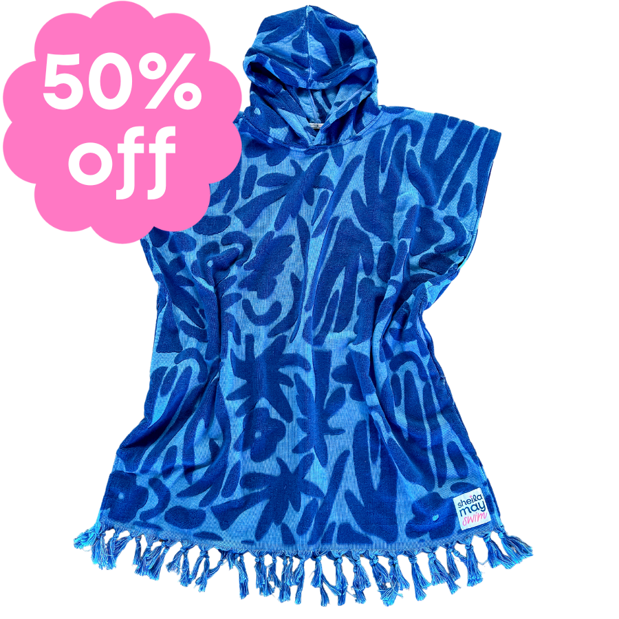 Hooded Towel Summer in Blue