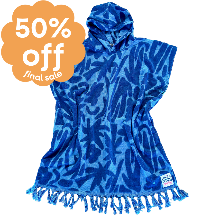 Last Pieces - Hooded Towel Summer in Blue