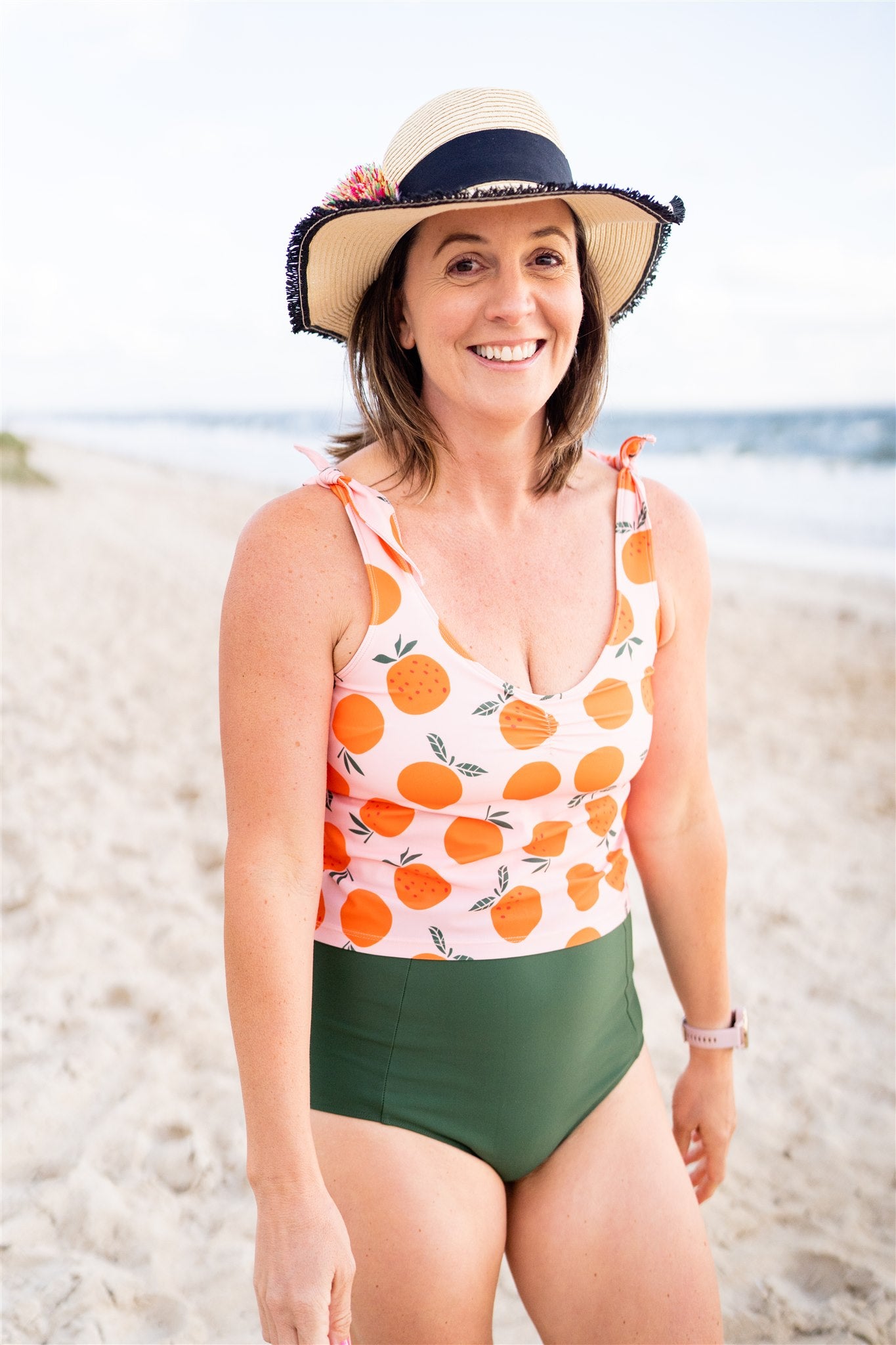 Shoulder Tie Top Oranges