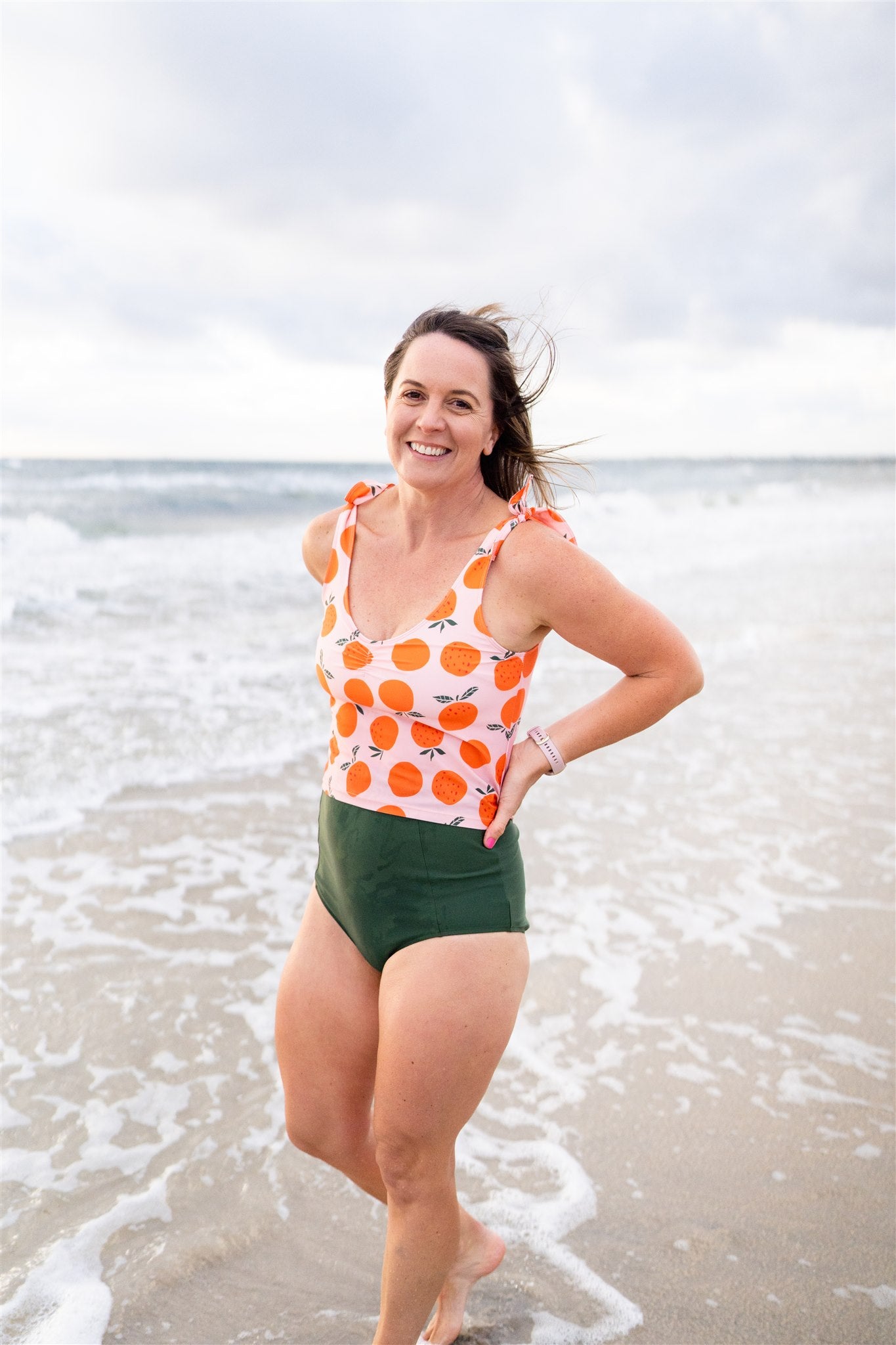 Shoulder Tie Top Oranges