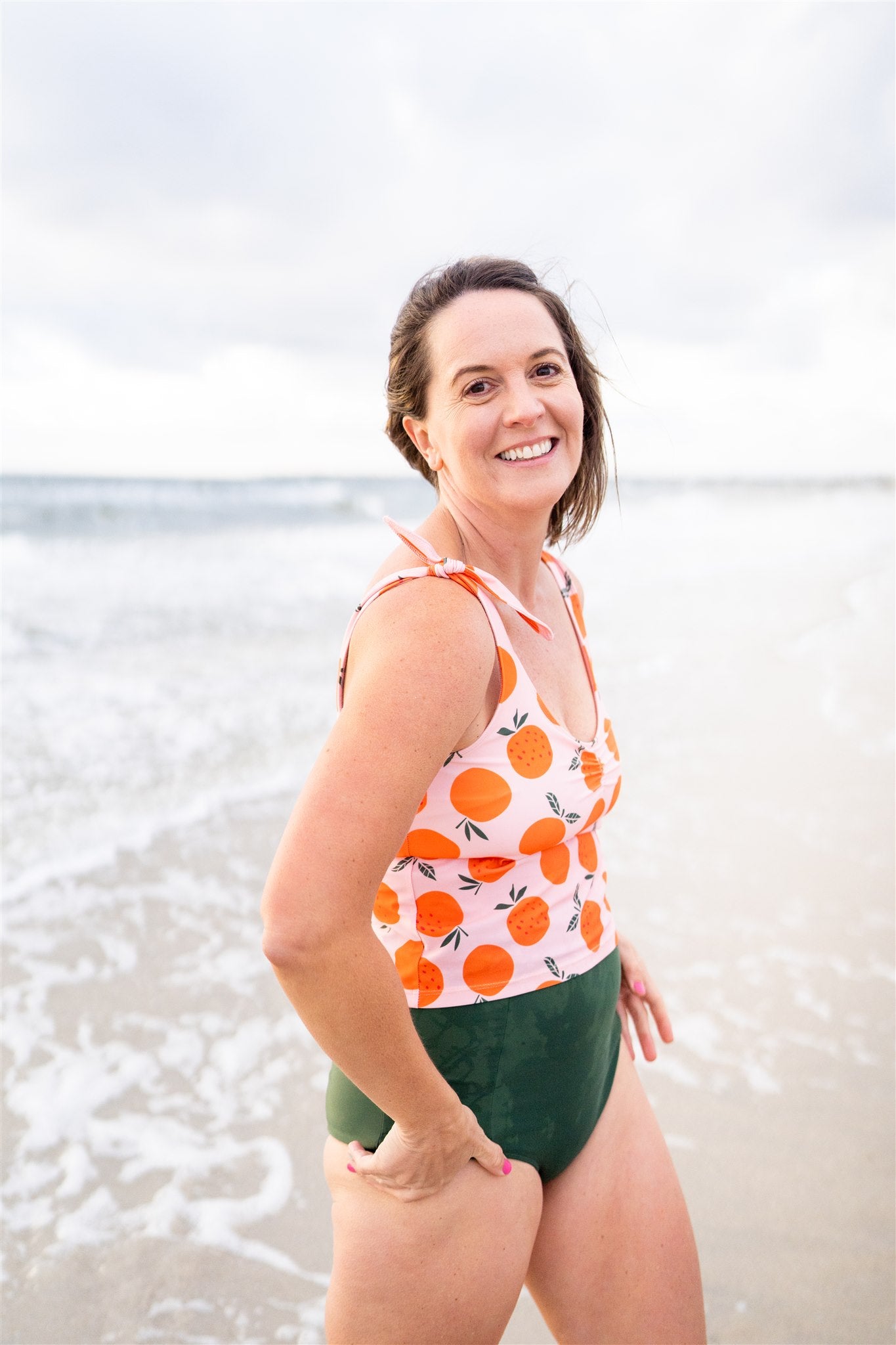 Shoulder Tie Top Oranges