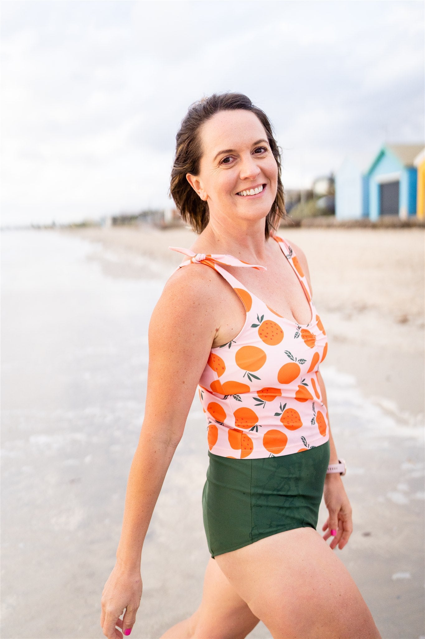 Shoulder Tie Top Oranges