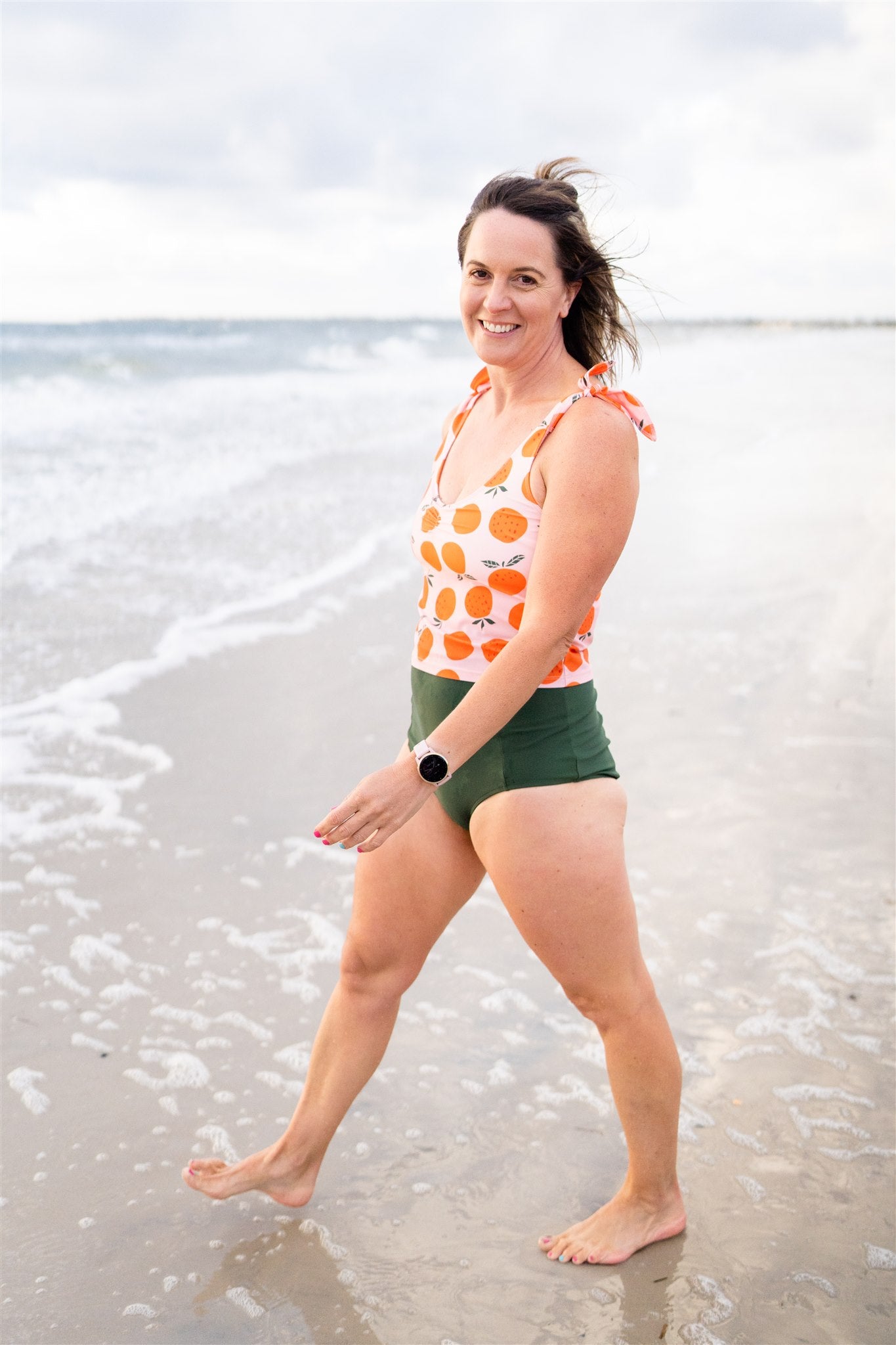 Shoulder Tie Top Oranges