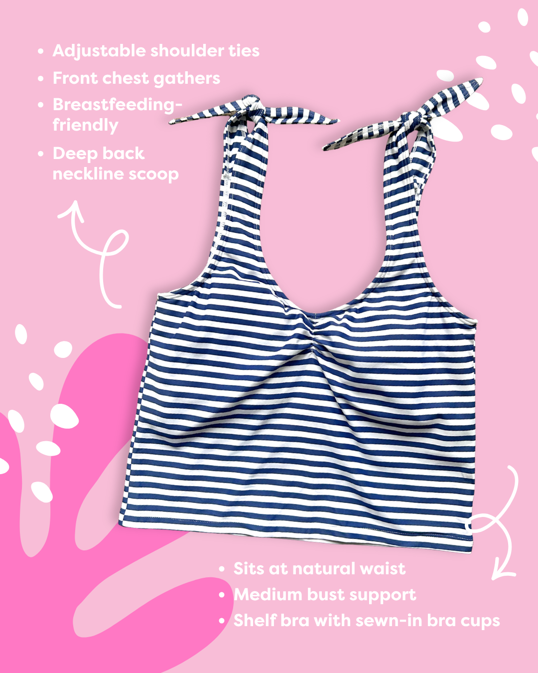 Last Pieces - Shoulder Tie Top Splash