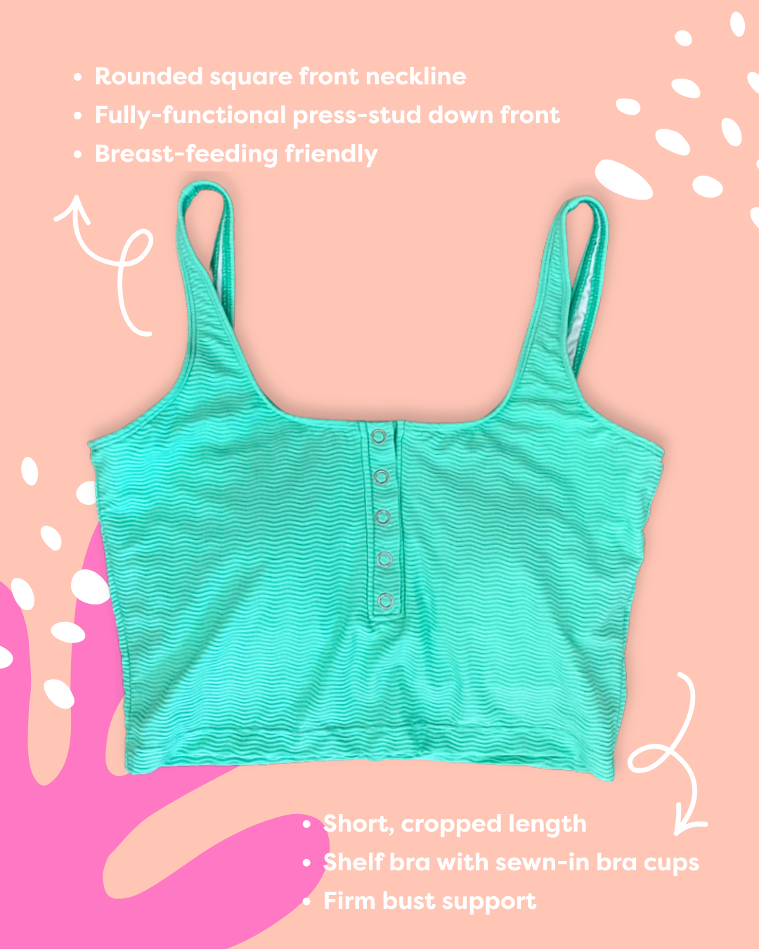Snap It Up Top Cornflower (Textured Fabric)
