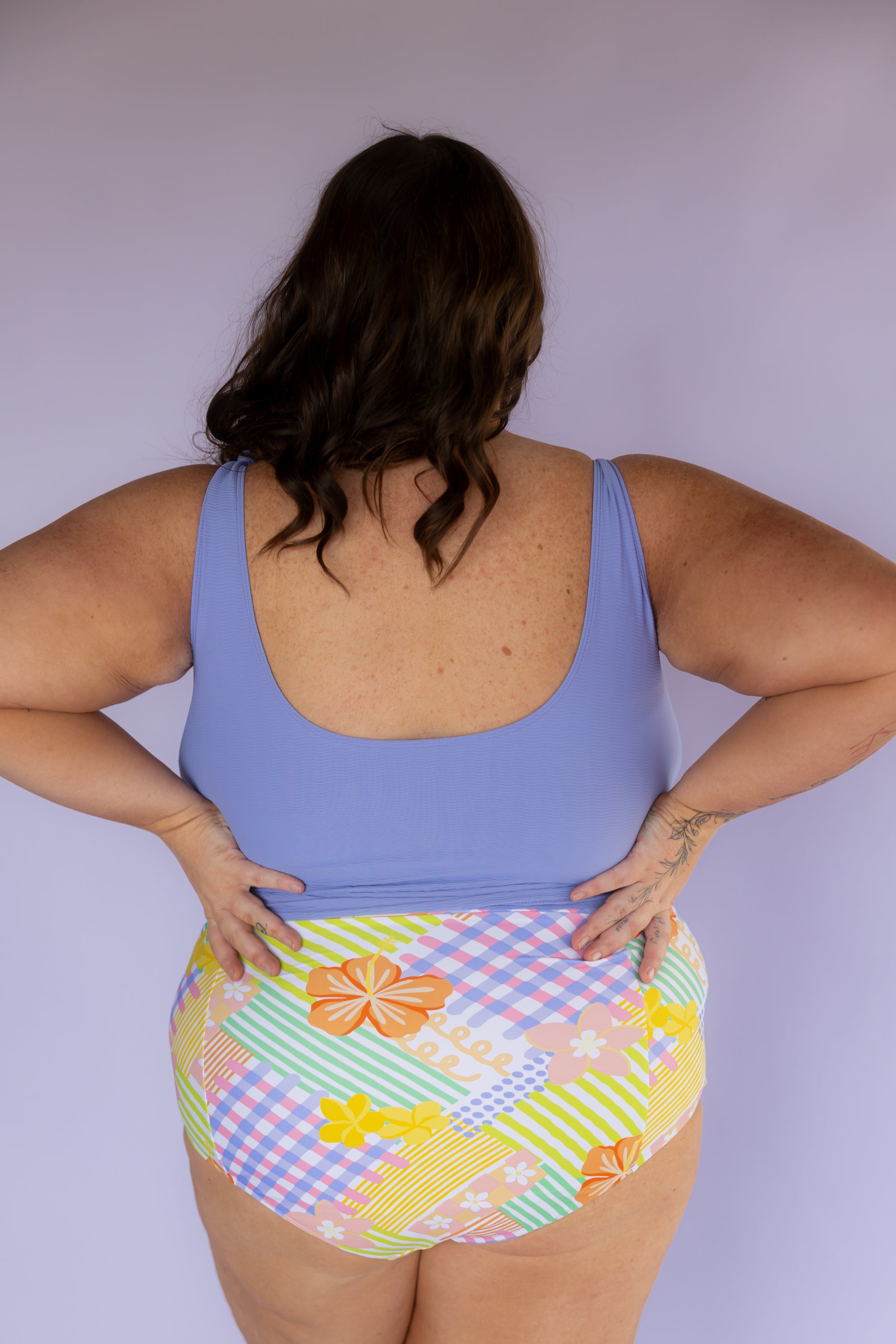 High Cut Bottoms Tropical Patch