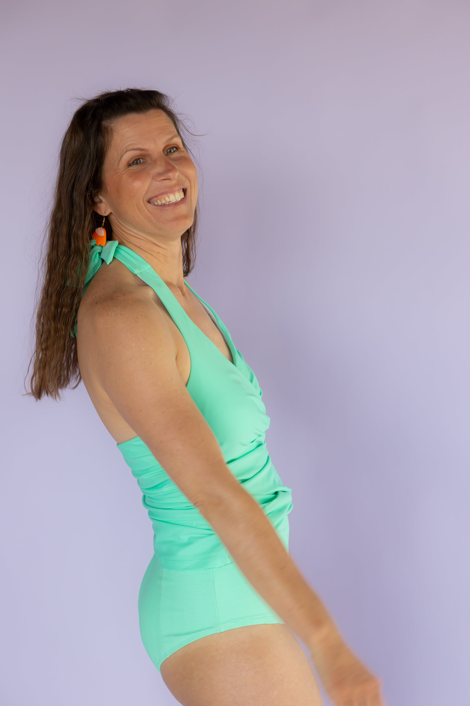 High Waisted Bottoms Seafoam(Textured Fabric)