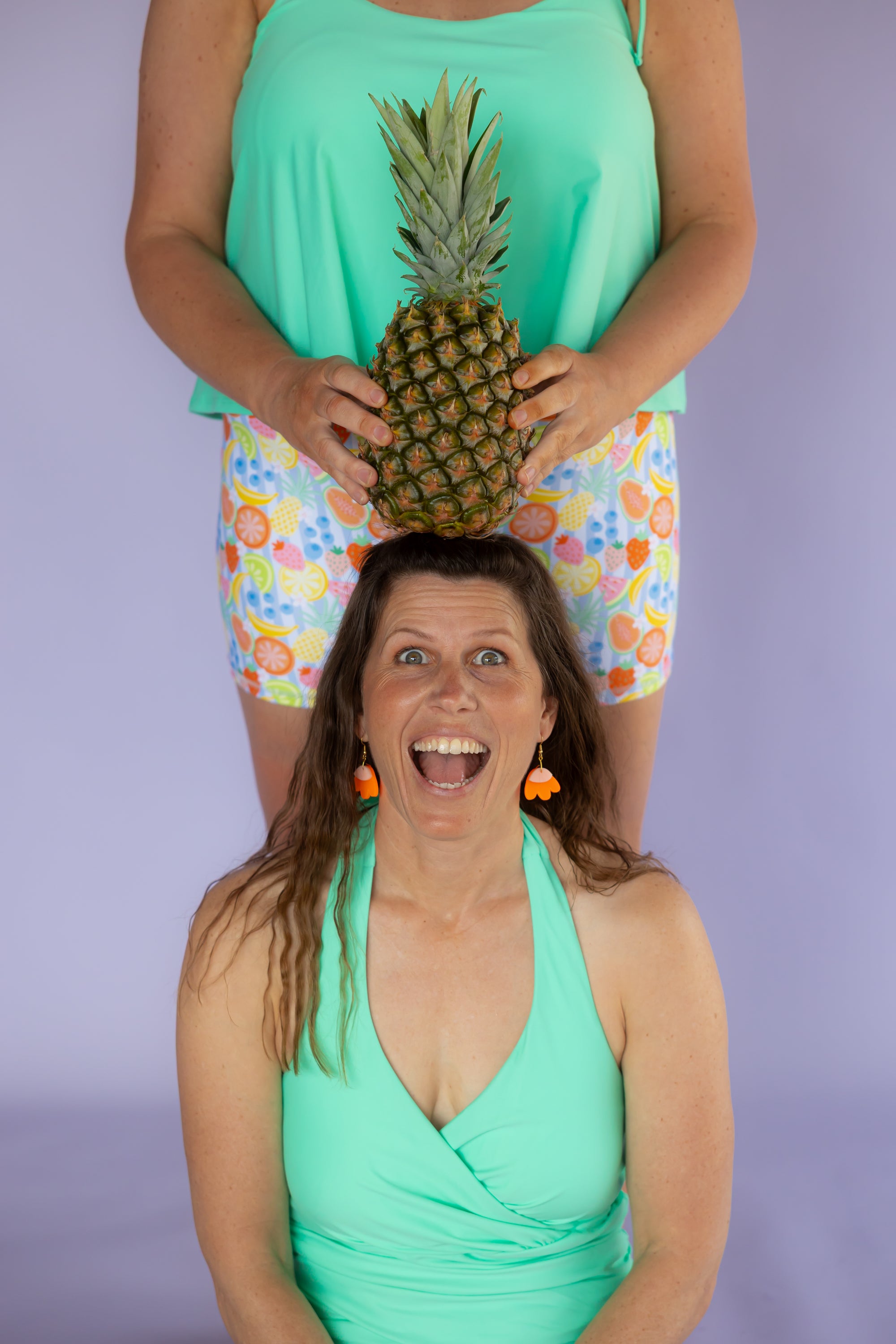Criss-Cross Halter Top Seafoam