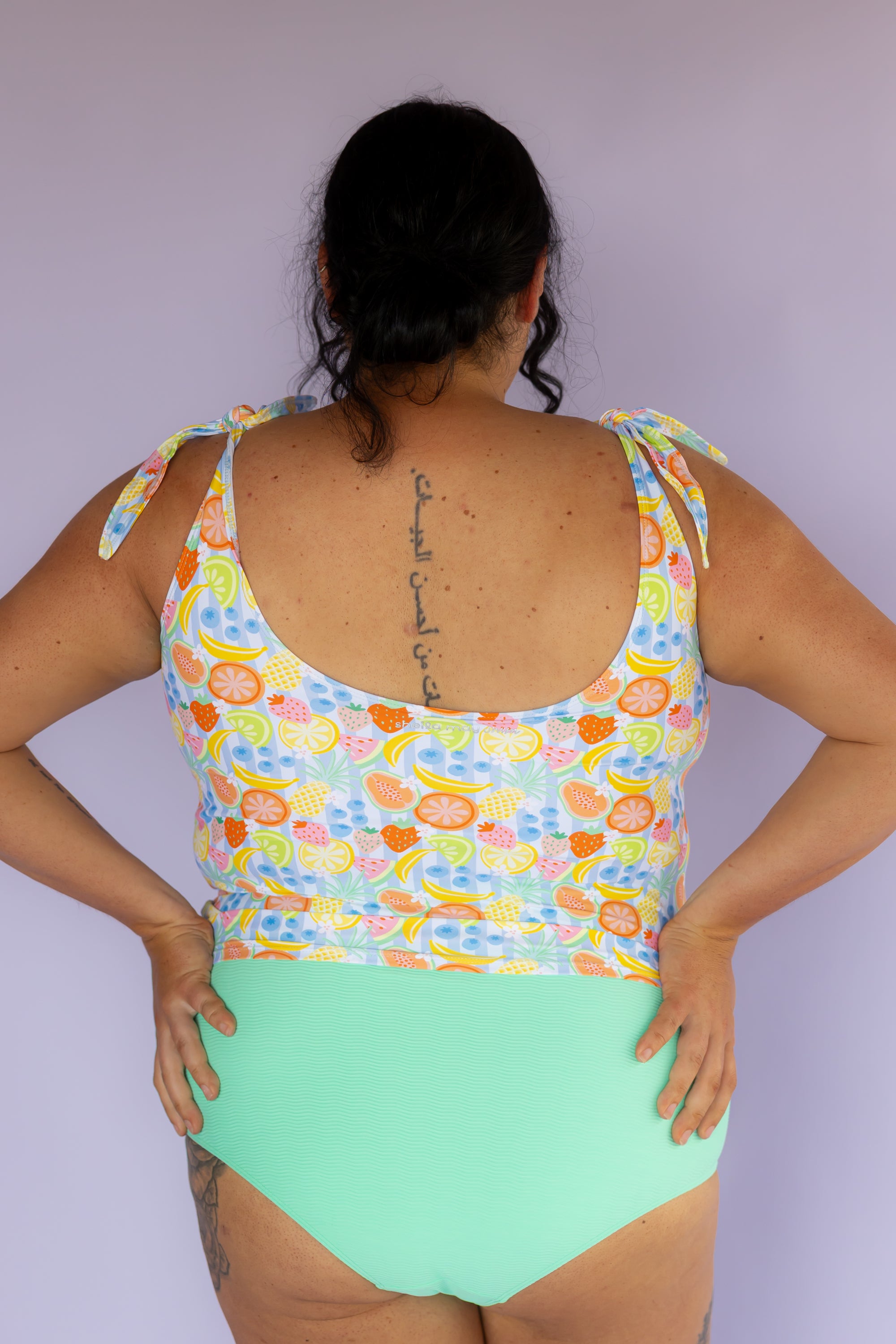 Ruched High Waisted Bottoms Seafoam (Textured Fabric)