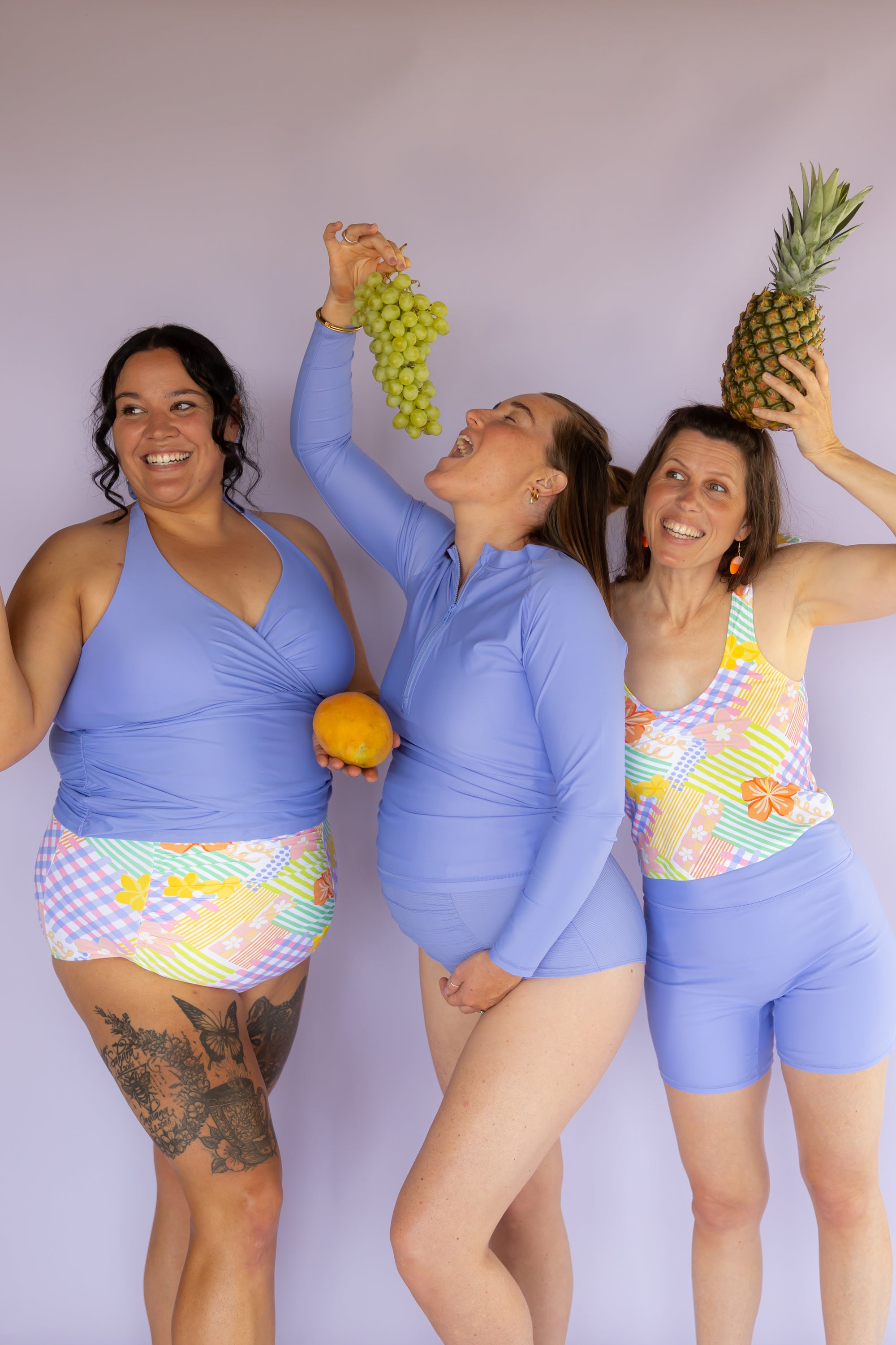 Ruched High Waisted Bottoms Cornflower (Textured Fabric)