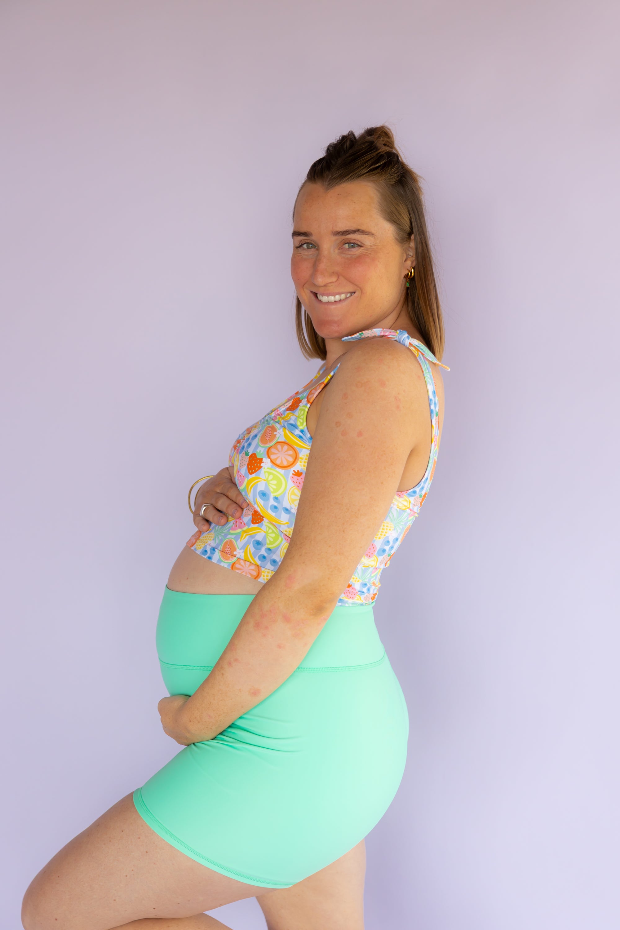 Shoulder Tie Top Fruit Fiesta