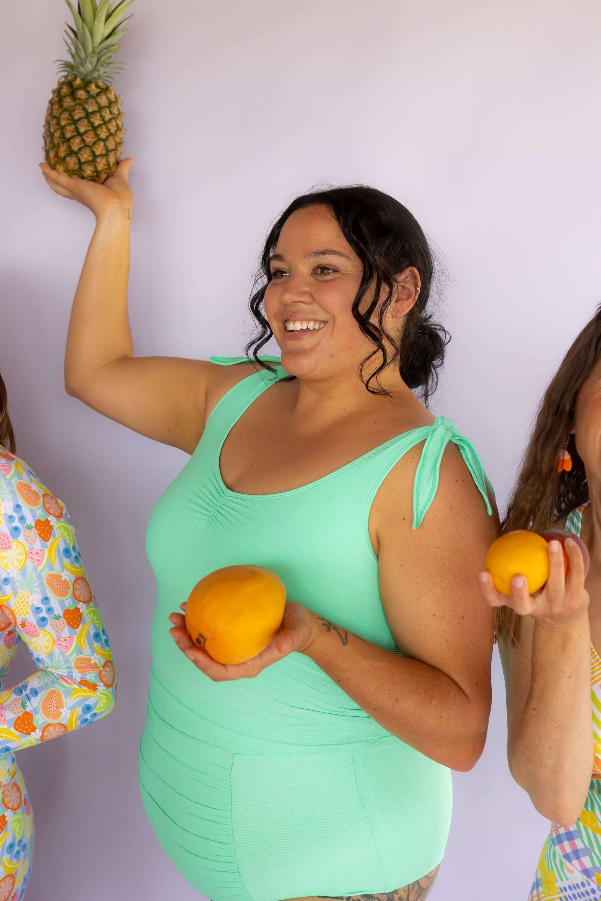 Shoulder Tie Top Seafoam (Textured Fabric)