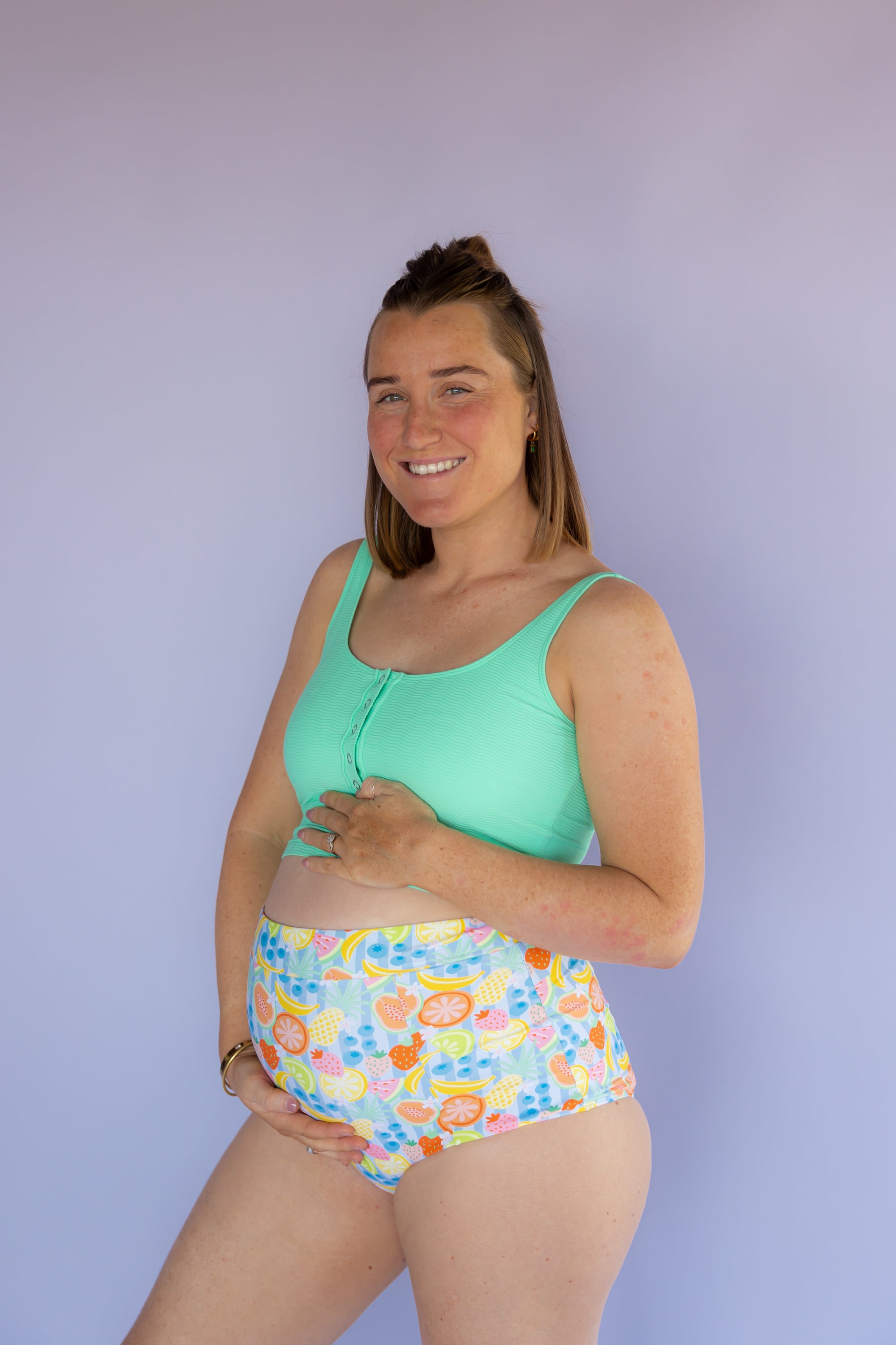 Snap It Up Top Seafoam (Textured Fabric)