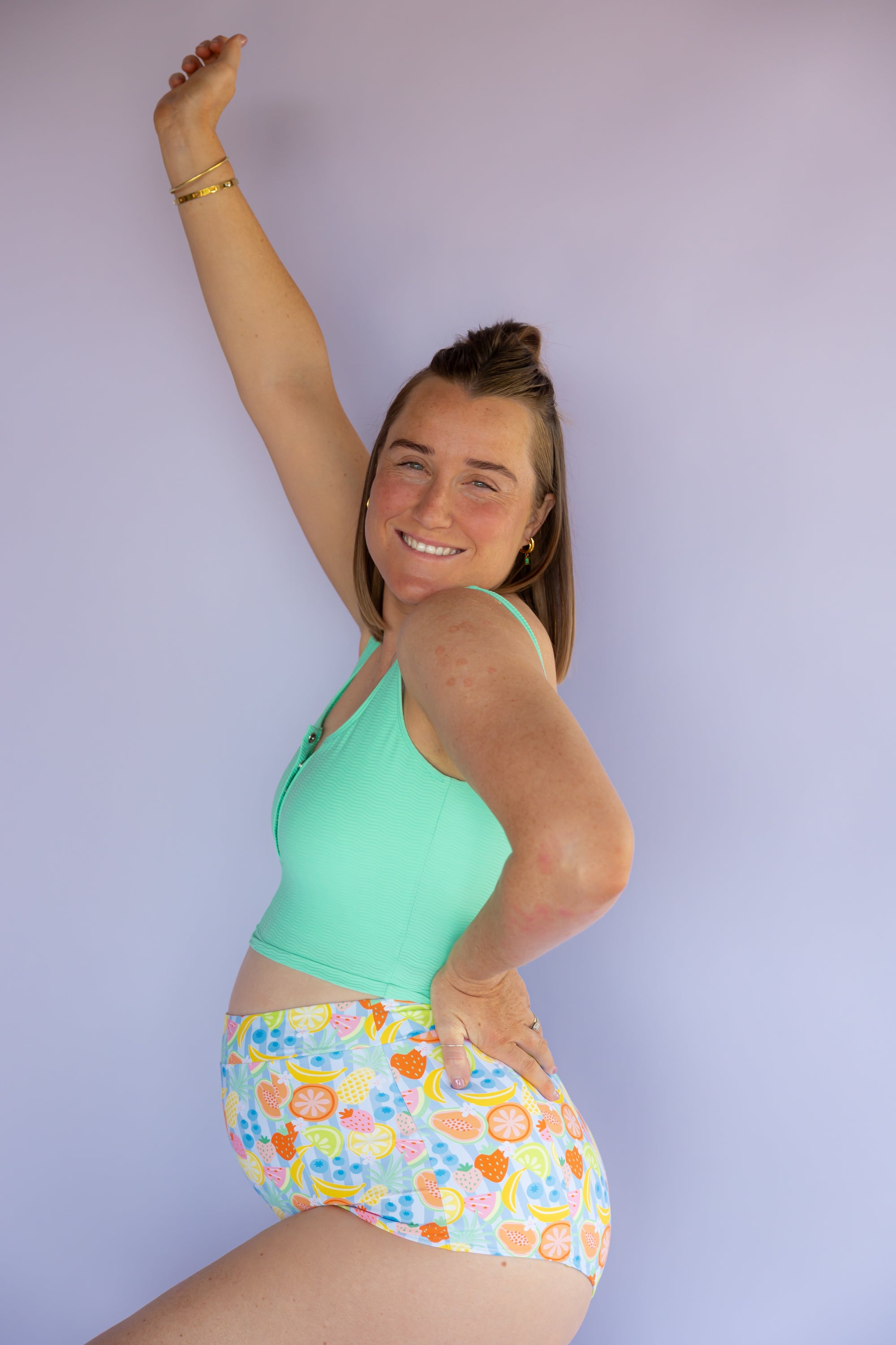 Snap It Up Top Seafoam (Textured Fabric)