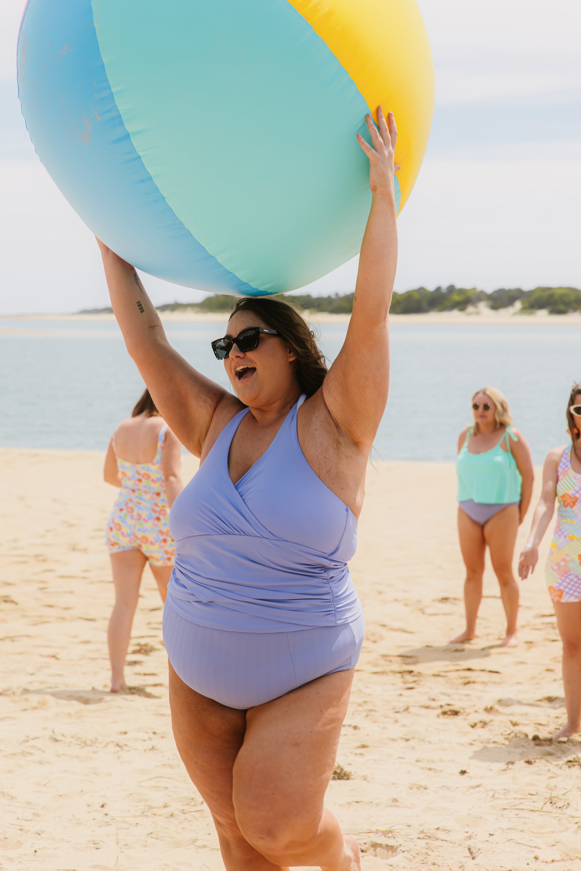 High Waisted Bottoms Cornflower (Textured Fabric)