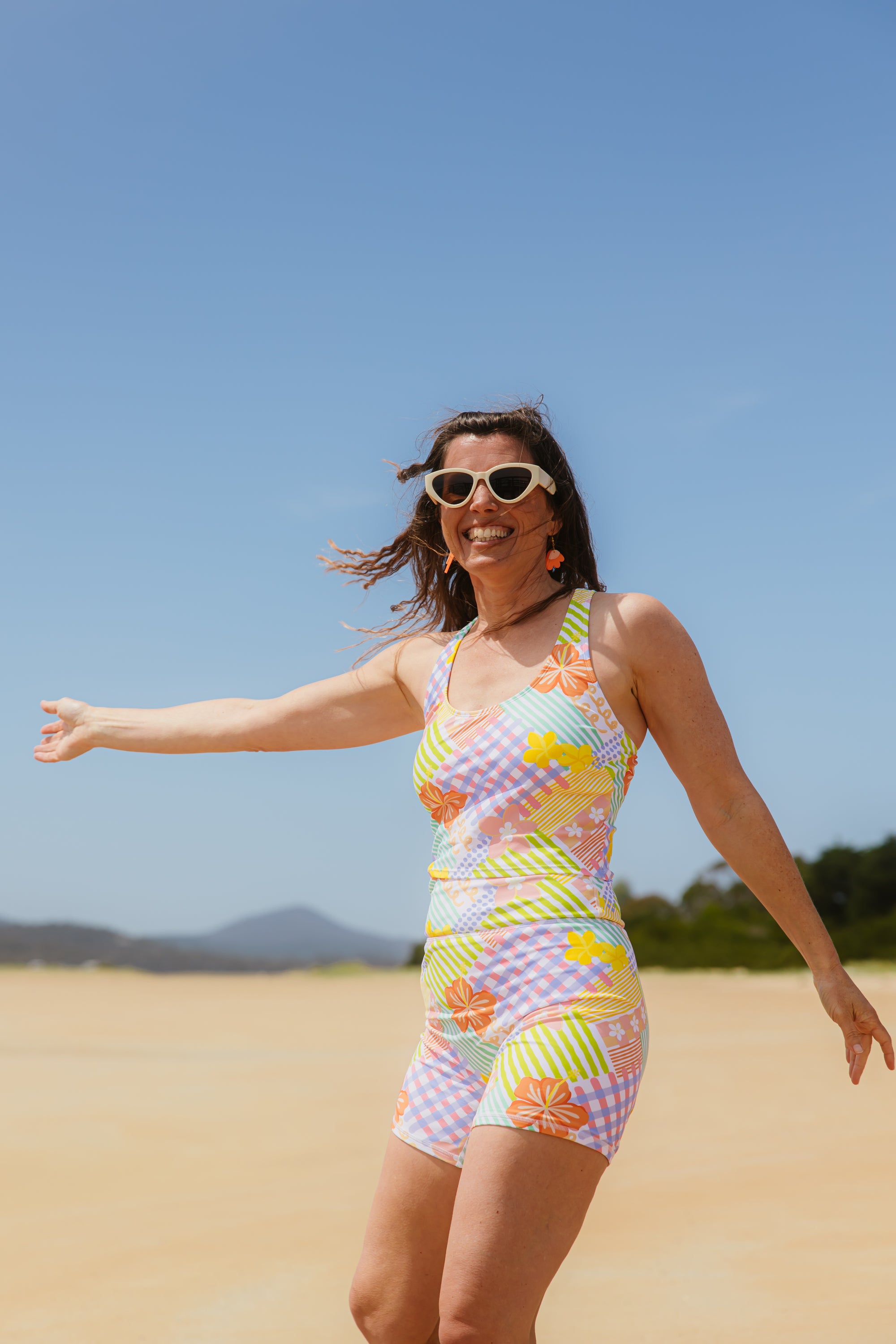 Racer Back Top Tropical Patch