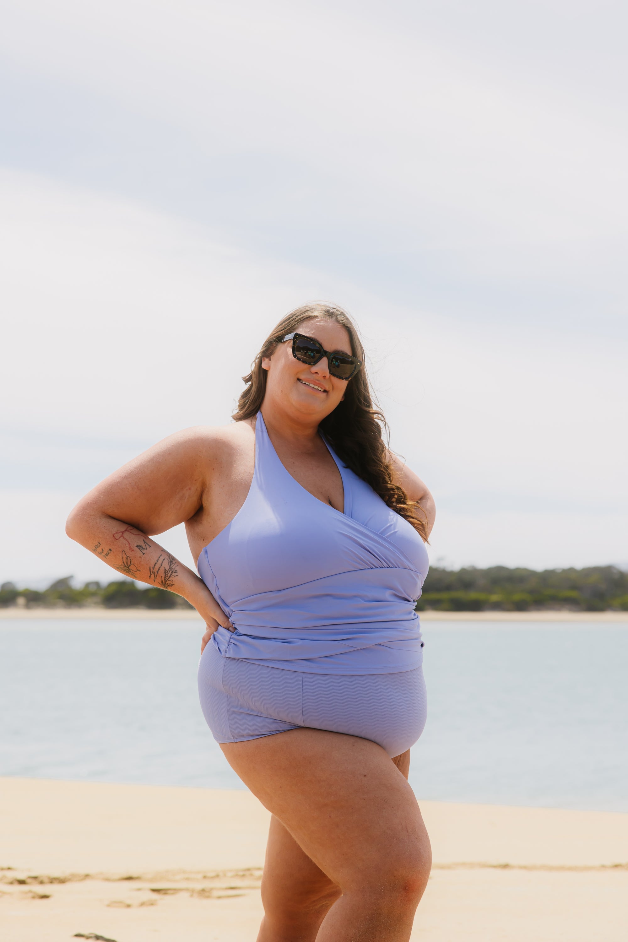 Criss-Cross Halter Top Cornflower