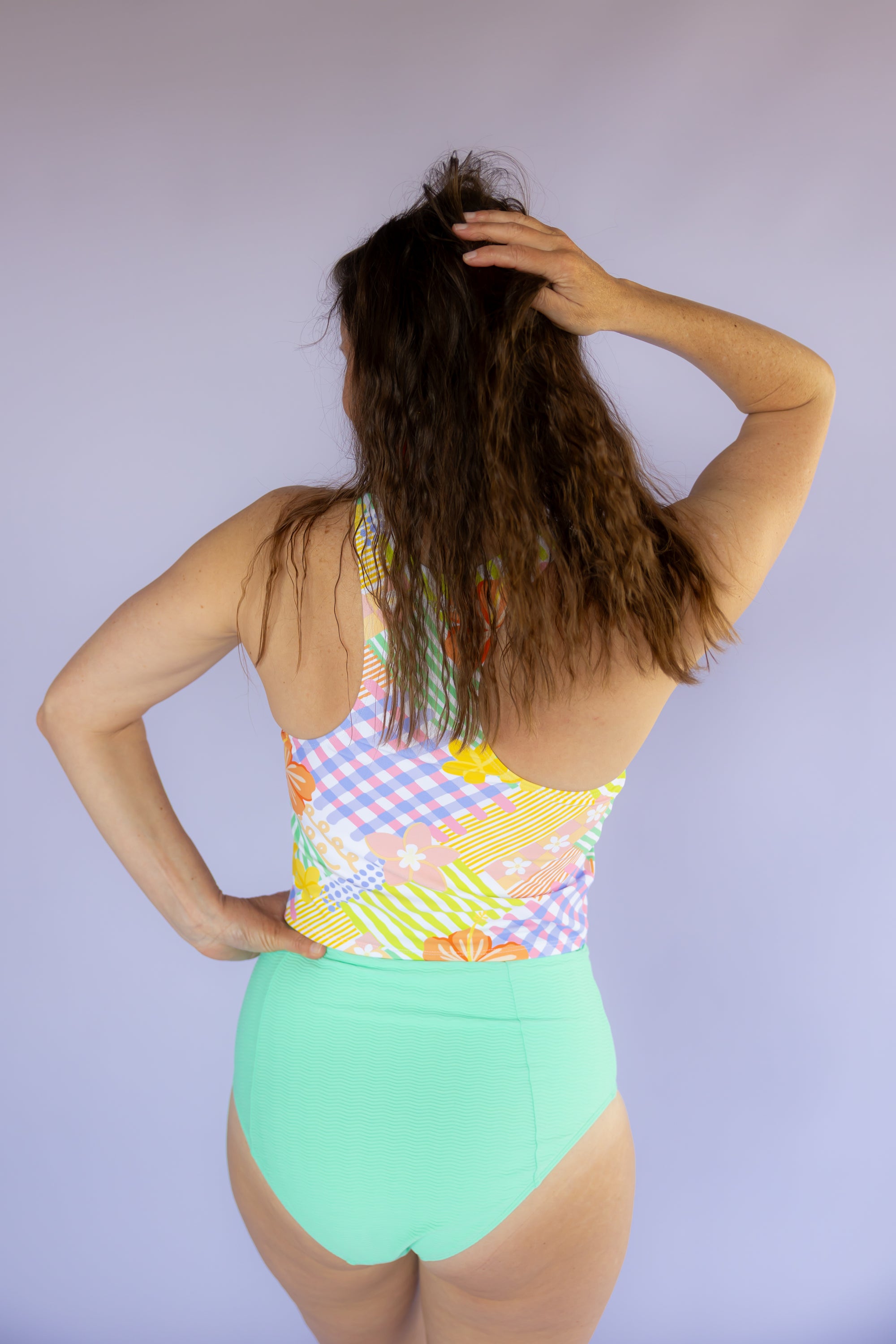 Racer Back Top Tropical Patch