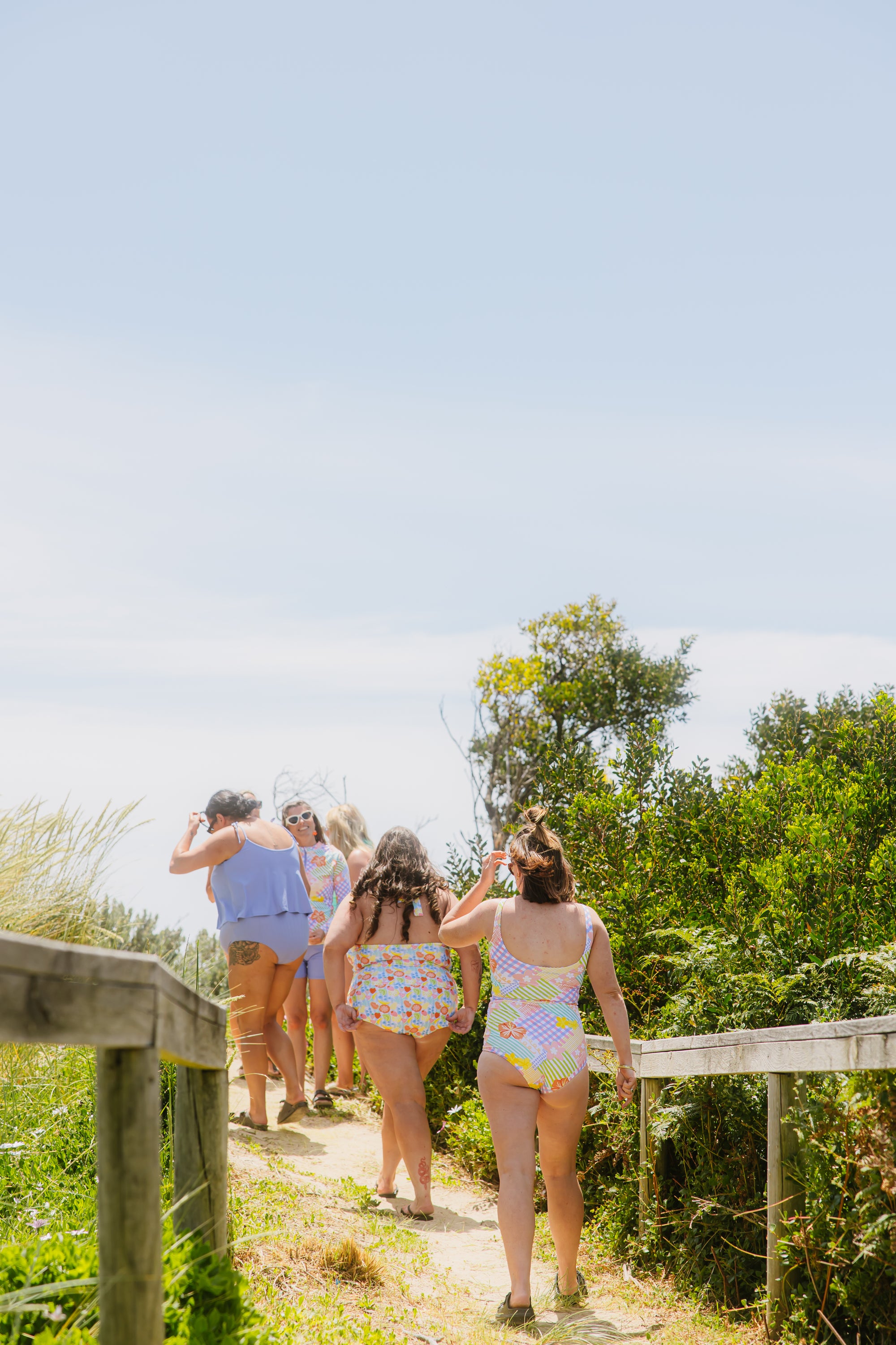 Ruched High Waisted Bottoms Tropical Patch