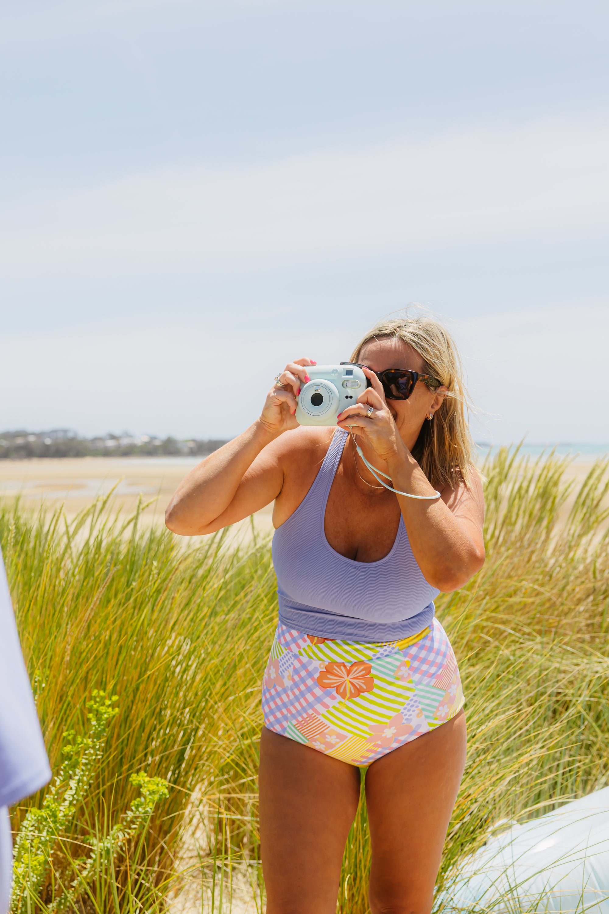 Racer Back Top Cornflower (Textured Fabric)