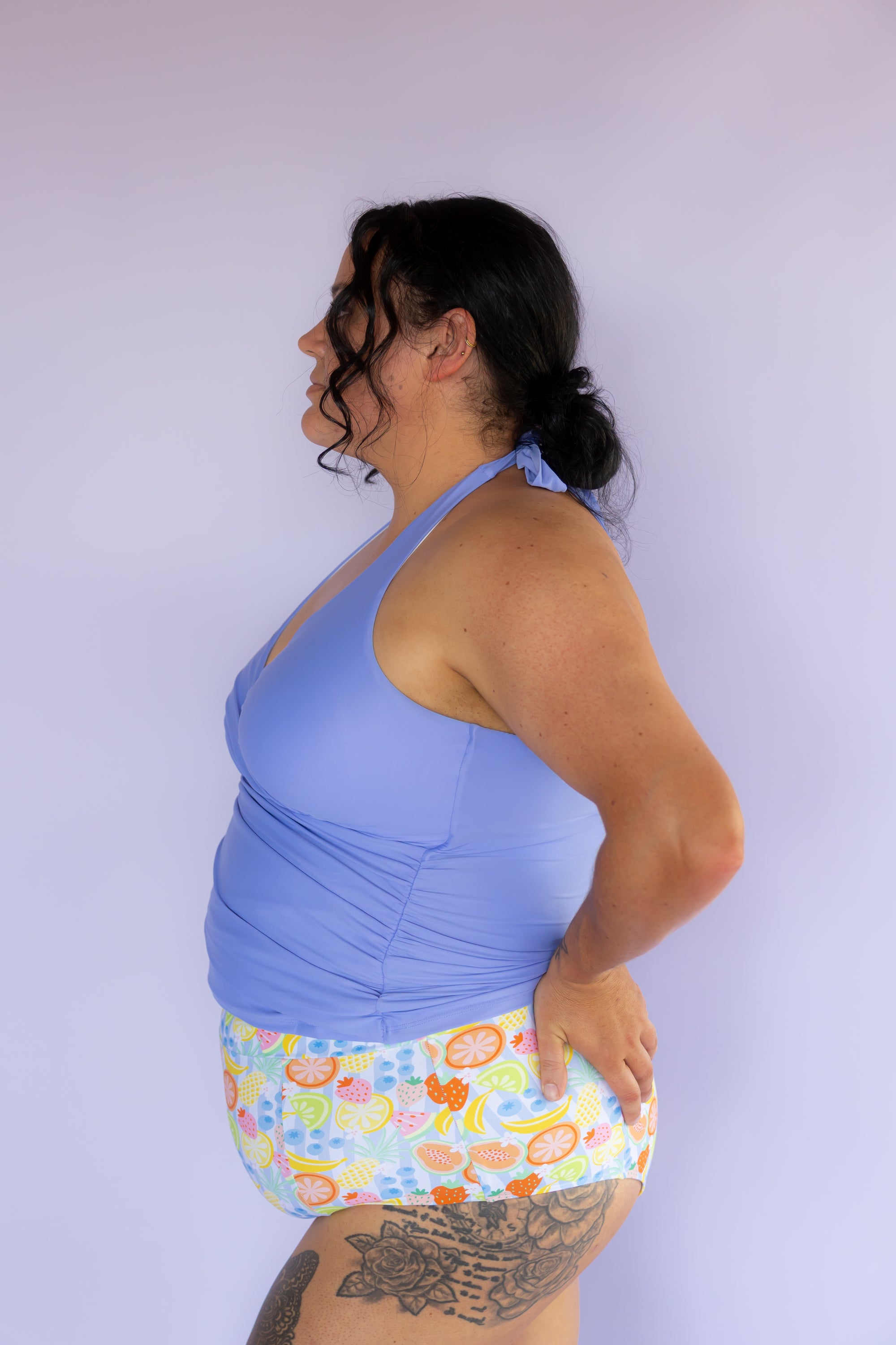 Criss-Cross Halter Top Cornflower