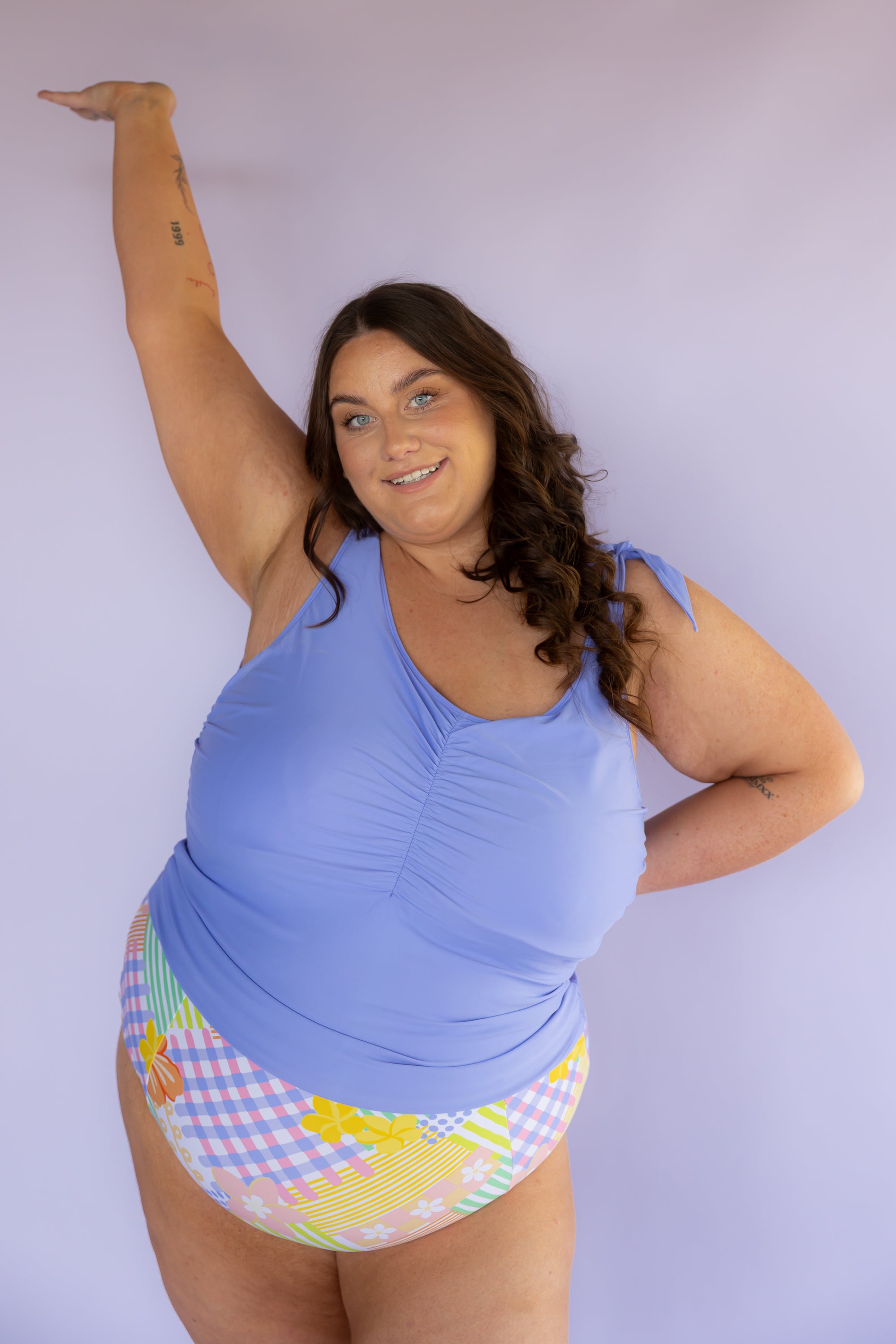 Embrace Top Cornflower