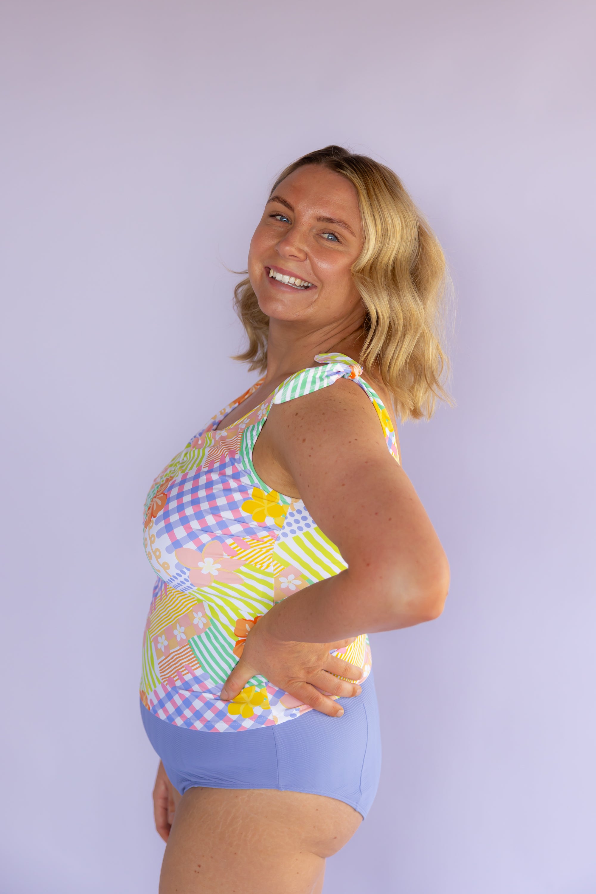 High Cut Bottoms Cornflower (Textured Fabric)