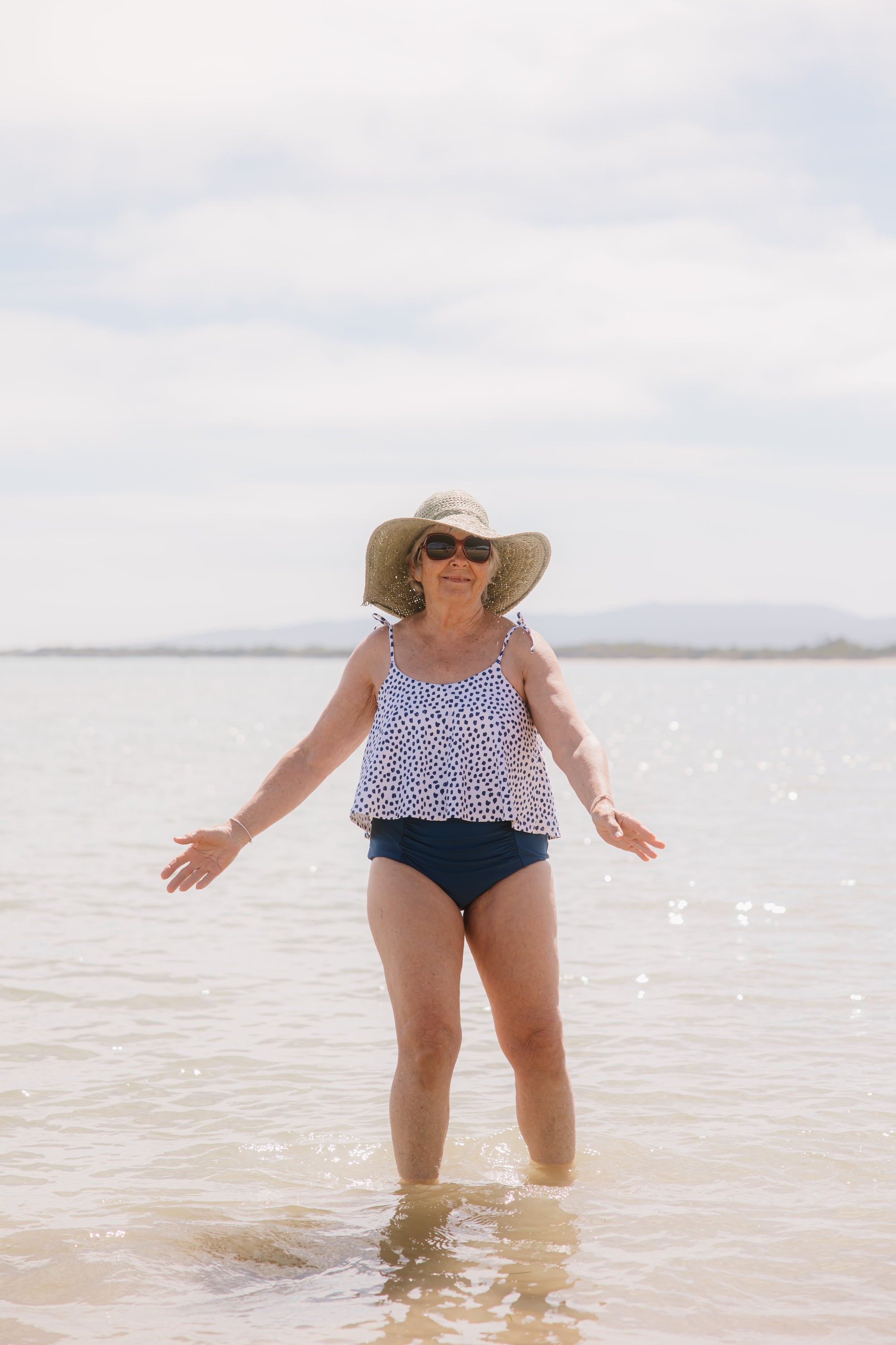 Ruched High Waisted Bottoms French Navy