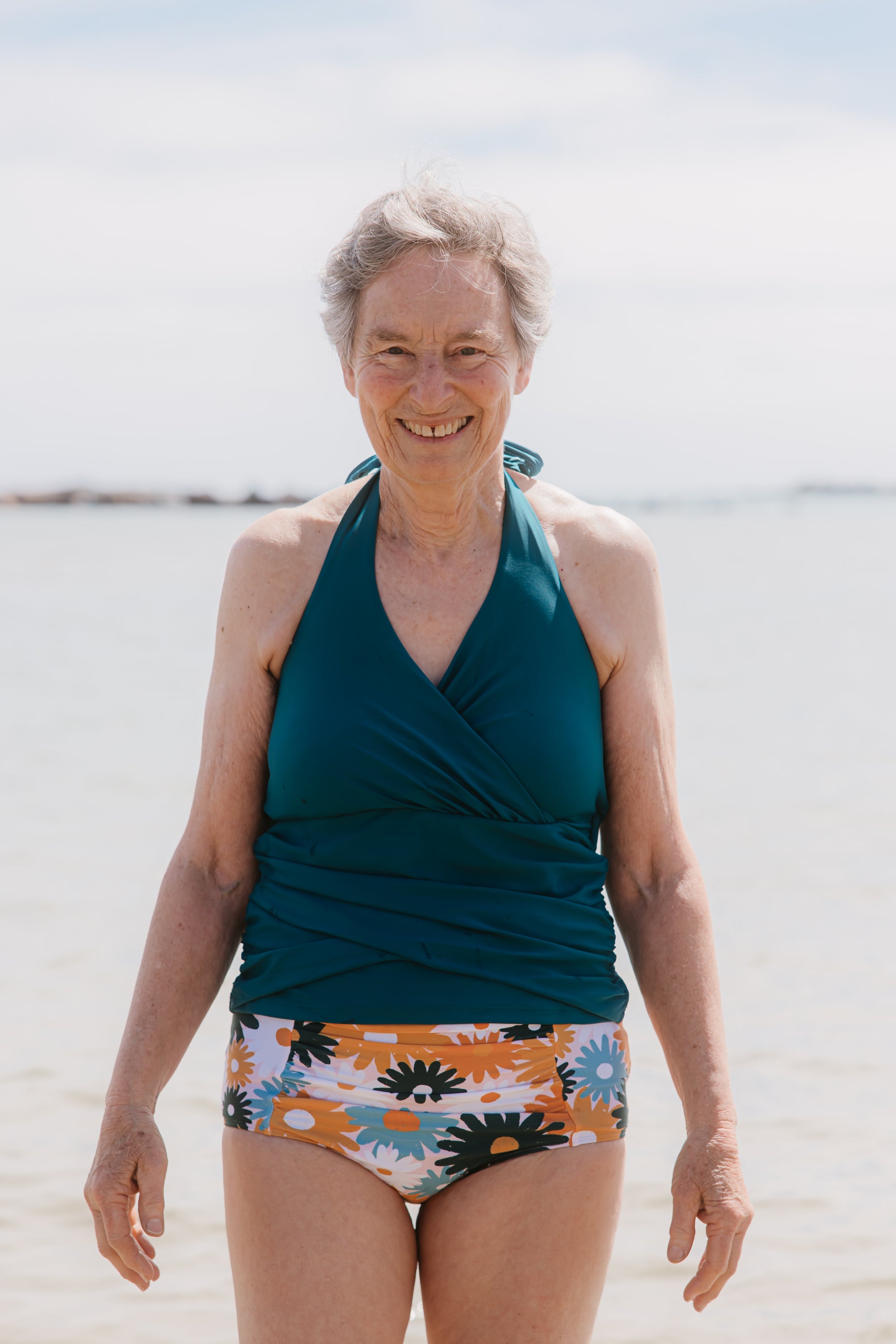 Criss-Cross Halter Top Peacock