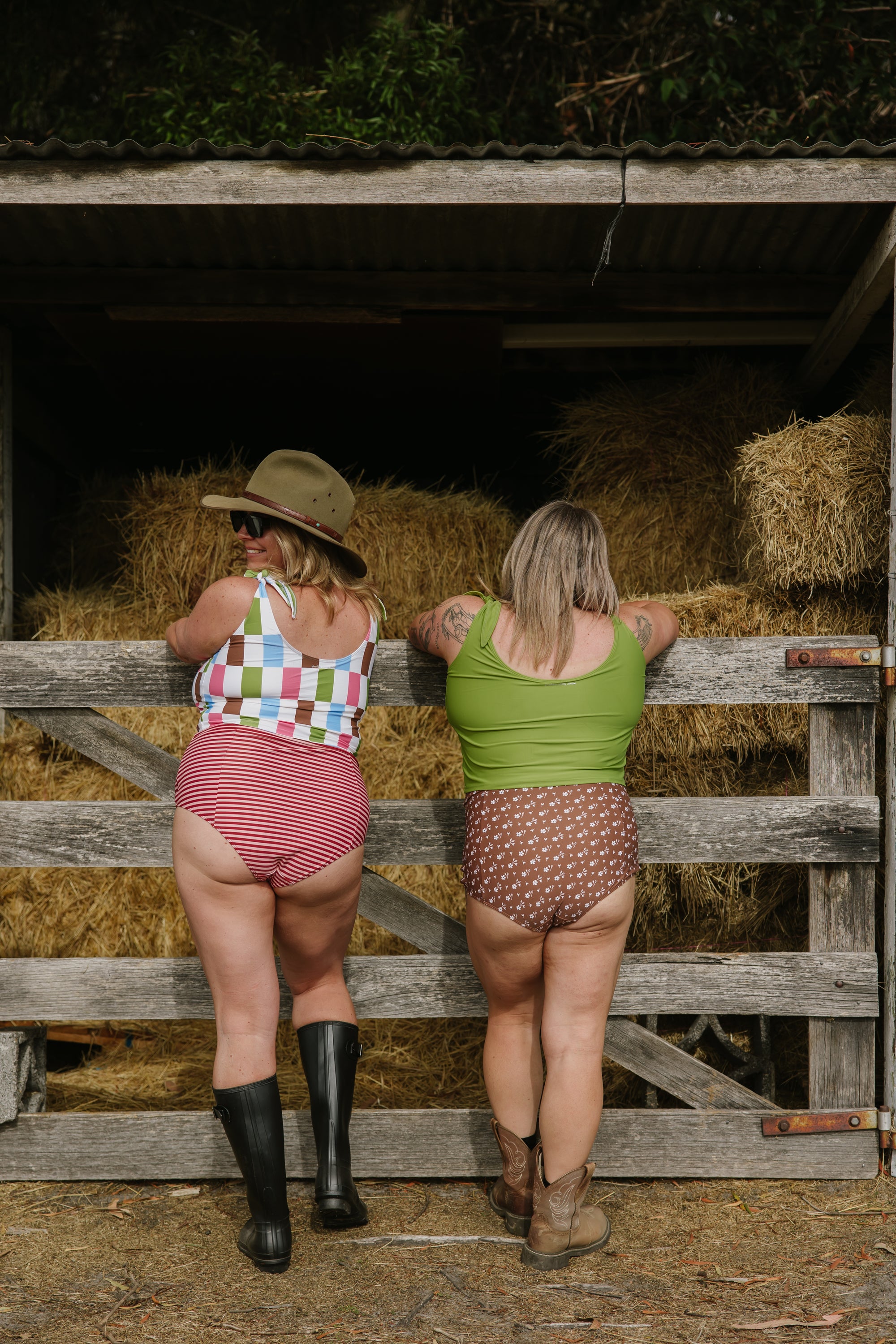 Ruched High Waisted Bottoms Cocoa Ditzy