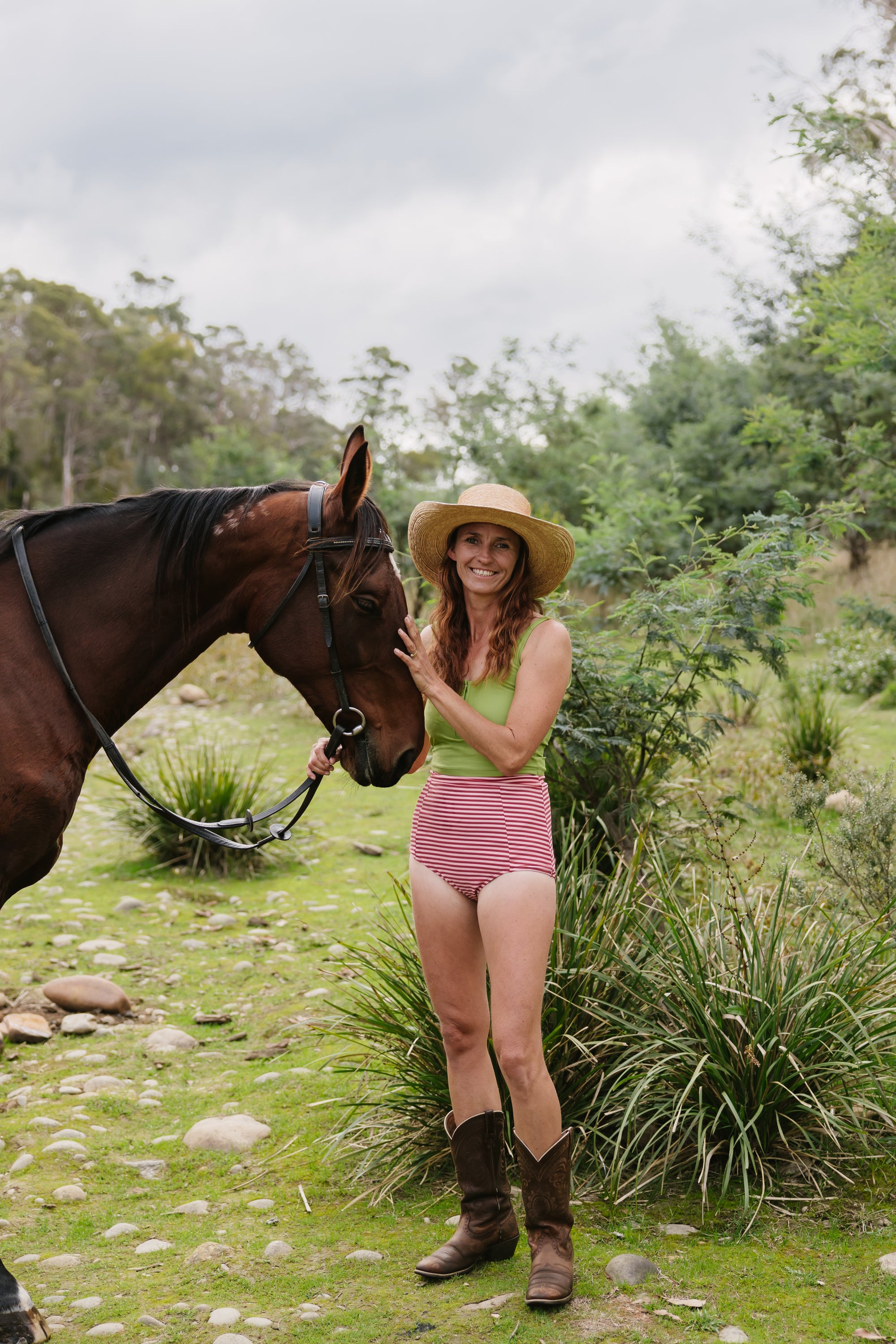 High Waisted Bottoms Candy Stripe