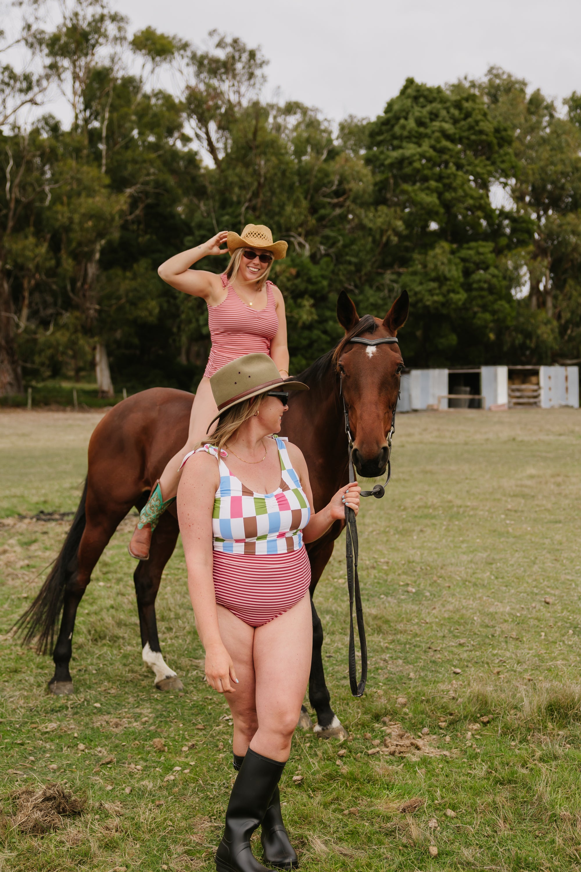 High Waisted Bottoms Candy Stripe