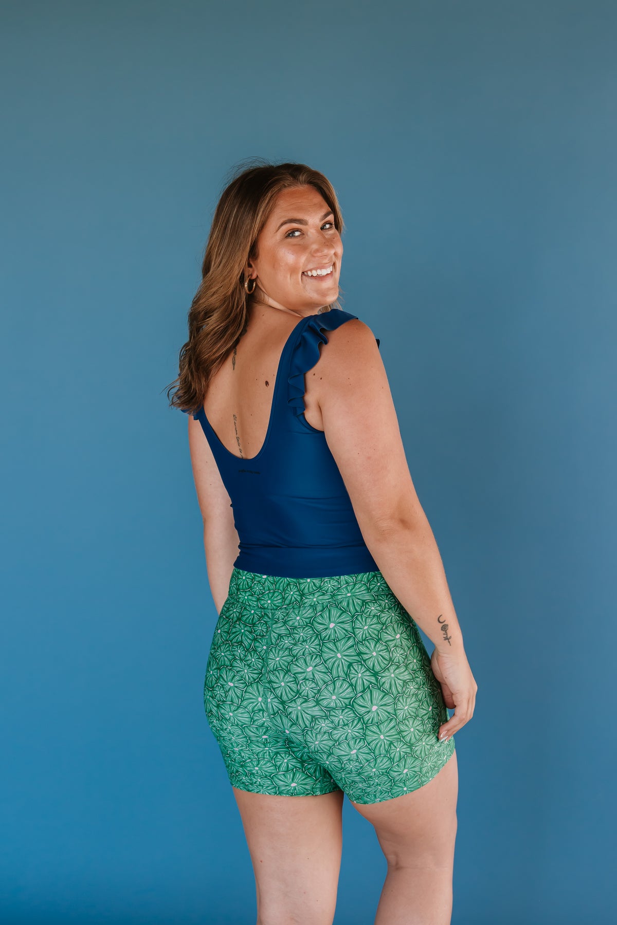 Pre-Order: Frill Shoulder Tank French Navy