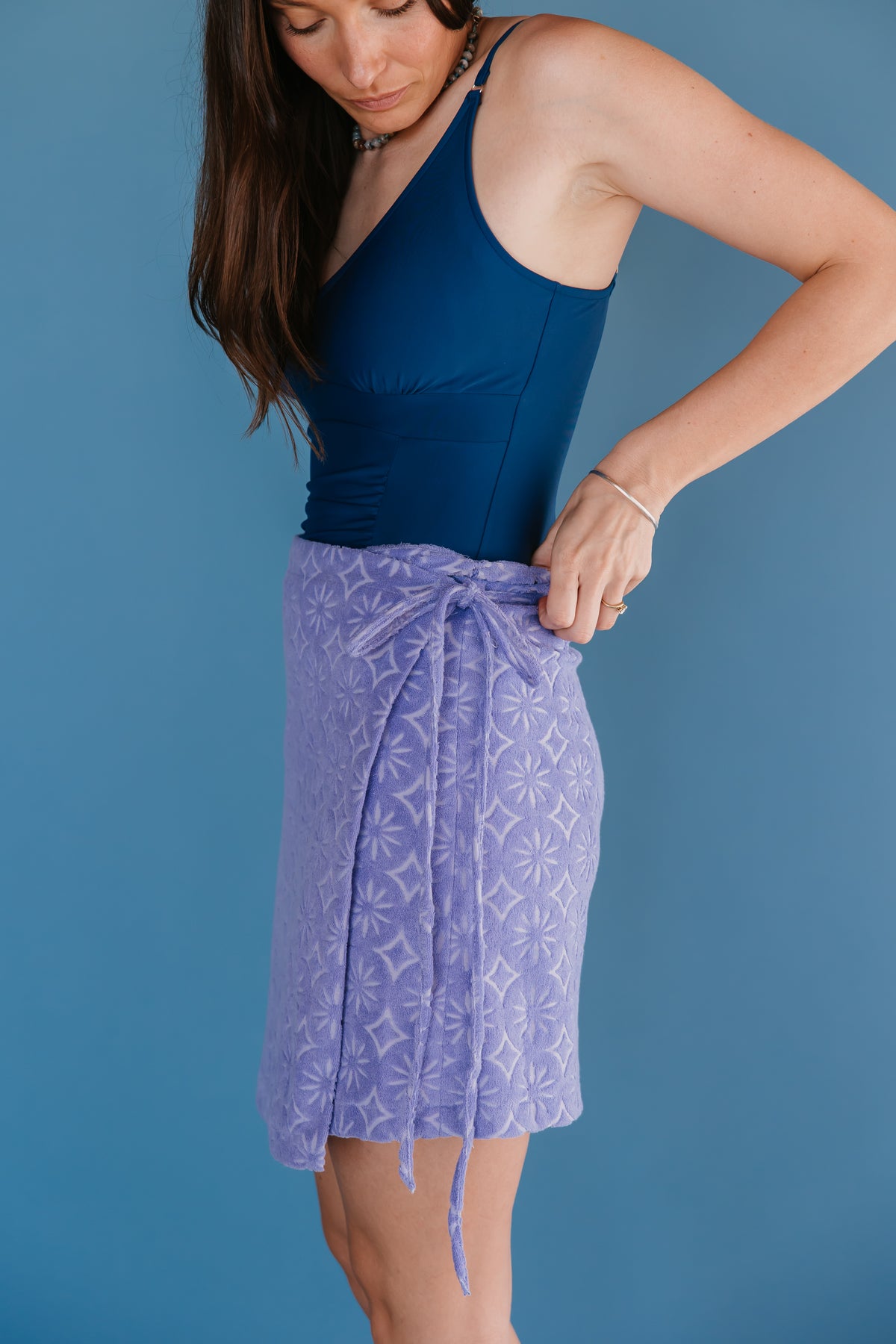 The Terry Skirt - Periwinkle