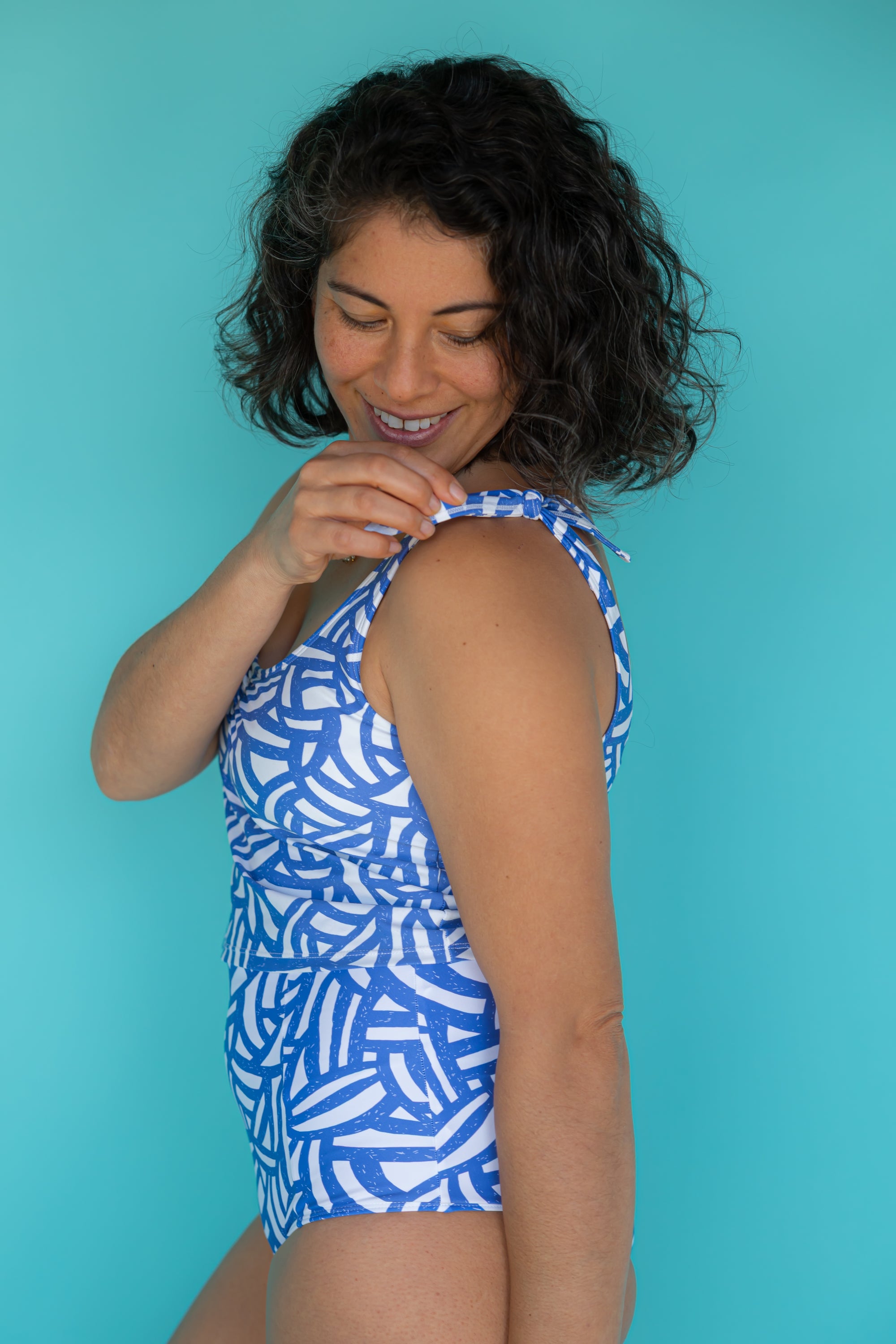 Shoulder Tie Top Stripe Delight