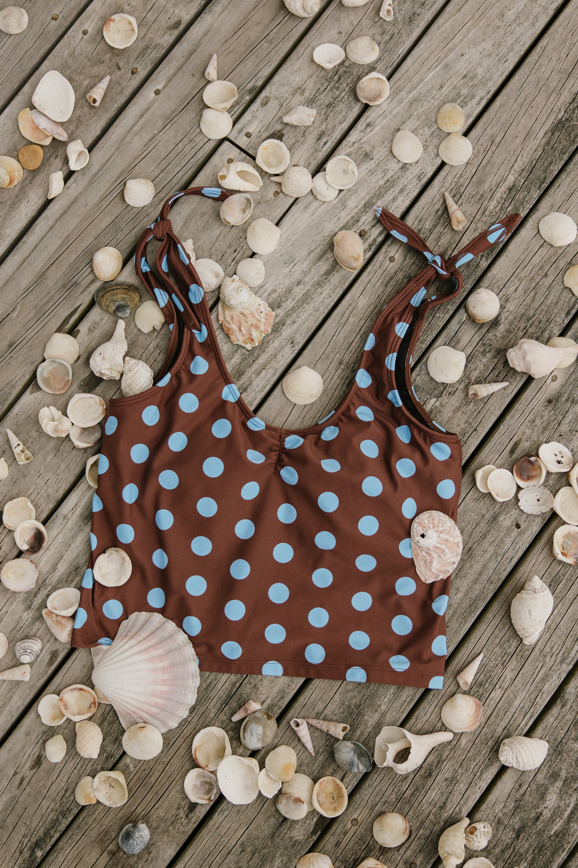 PRE-ORDER: Shoulder Tie Top Freckle