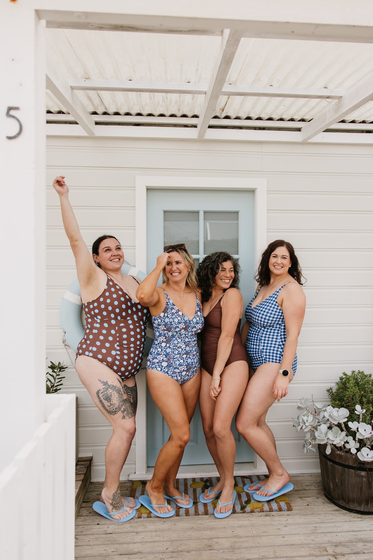 PRE-ORDER: Ruched One Piece Indigo Posy