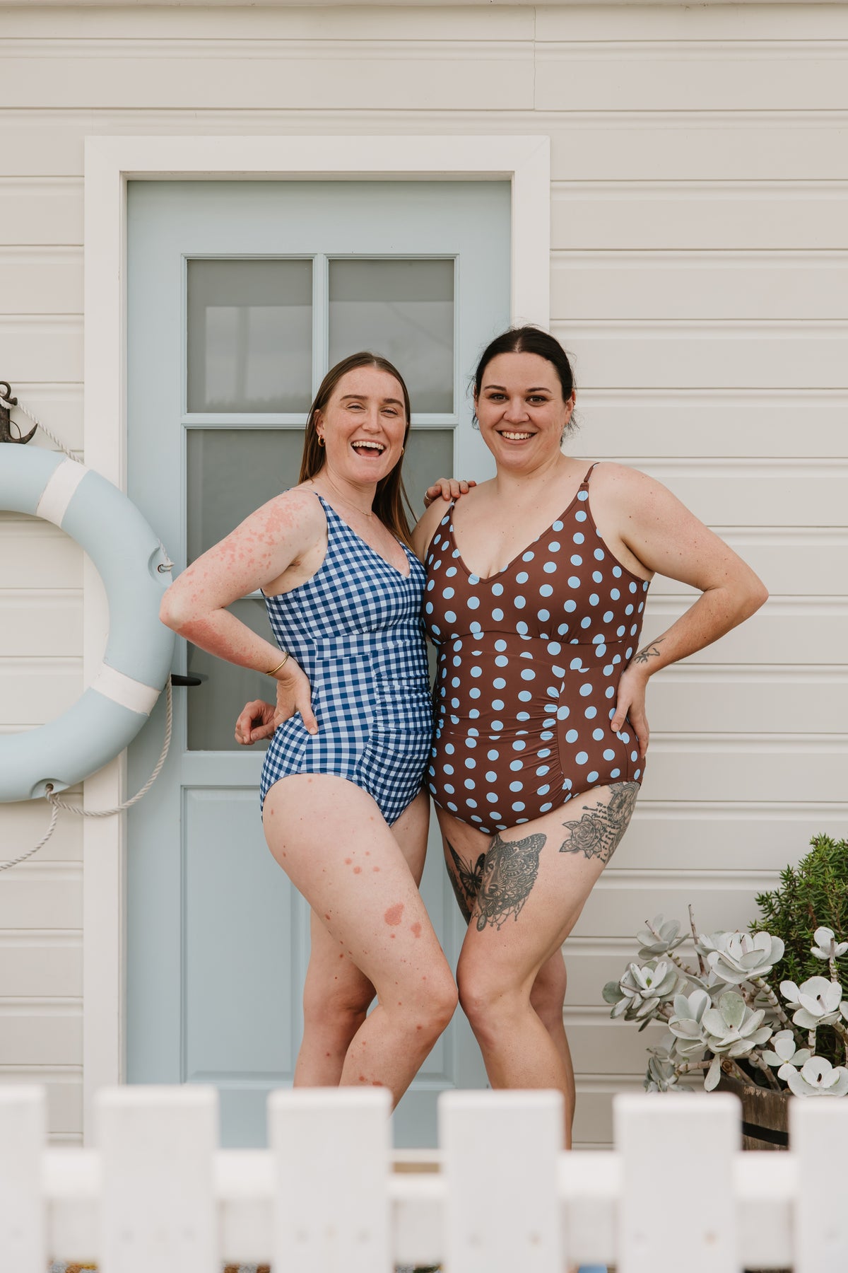 PRE-ORDER: Ruched One Piece Blueberry Check