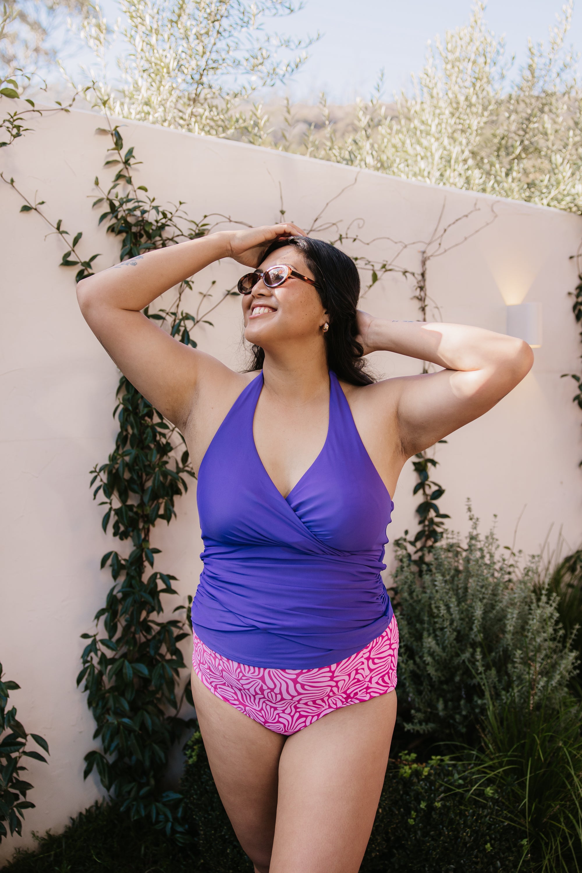 Criss-Cross Halter Top Amethyst