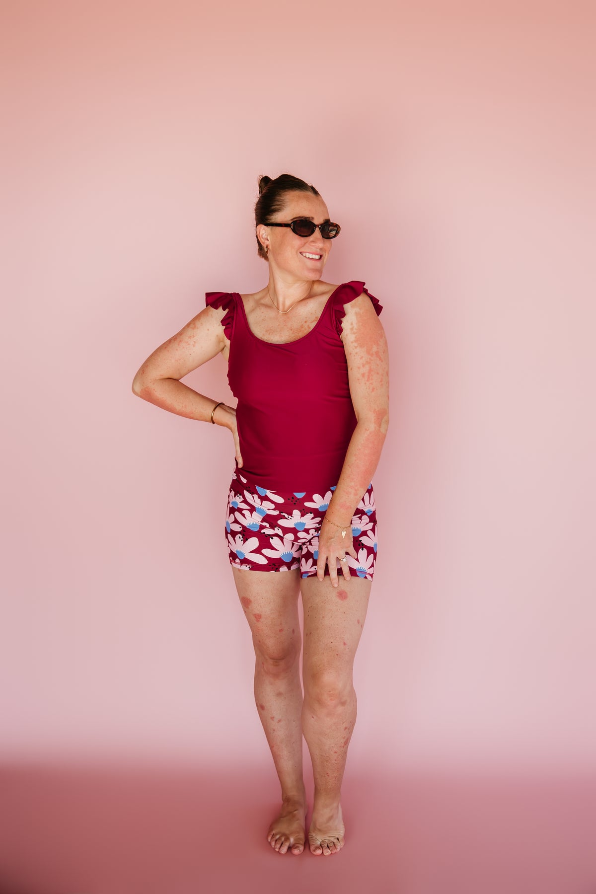 Pre-Order: Frill Shoulder Tank Cherry