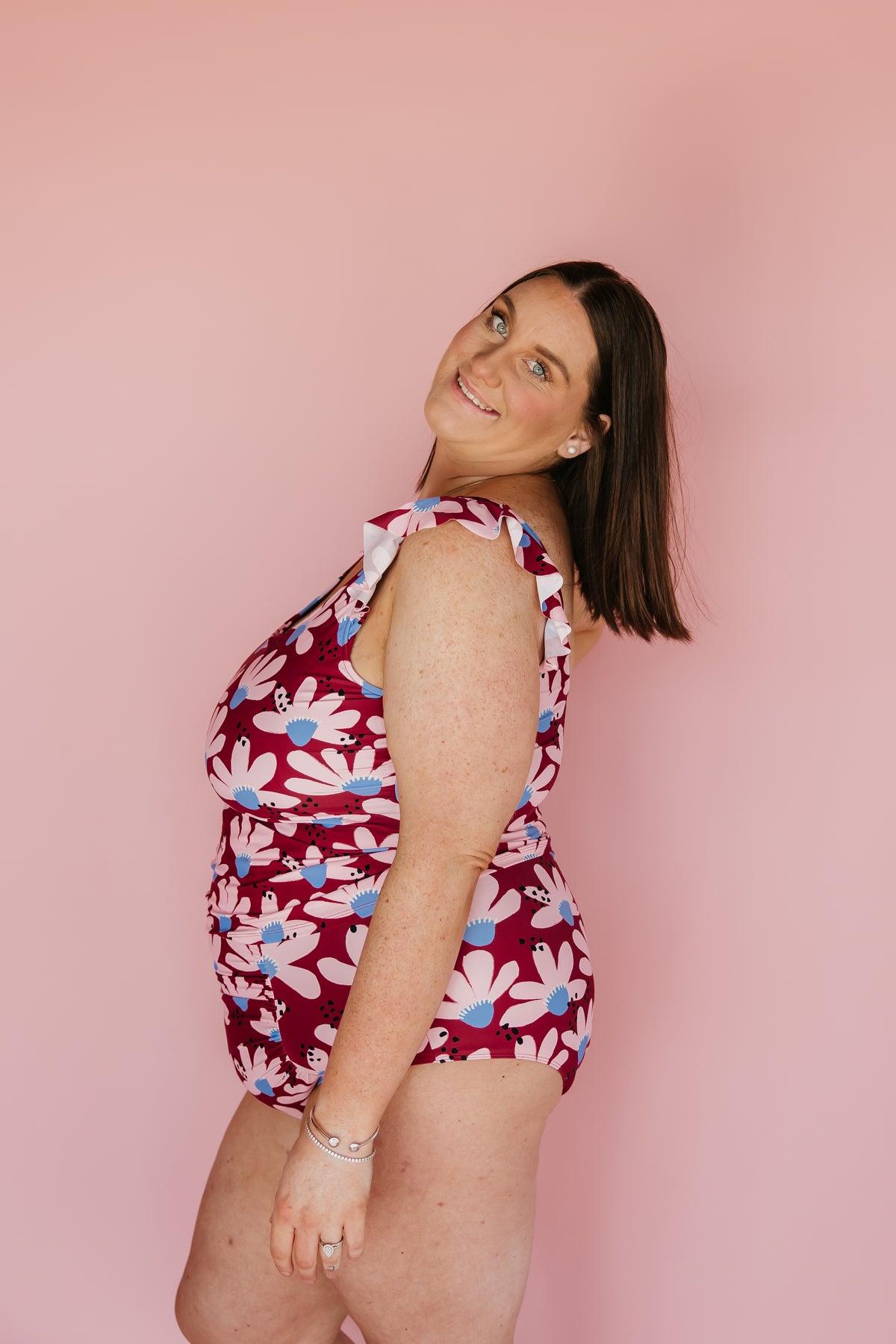 Pre-Order: Frill Shoulder Tank Coneflower