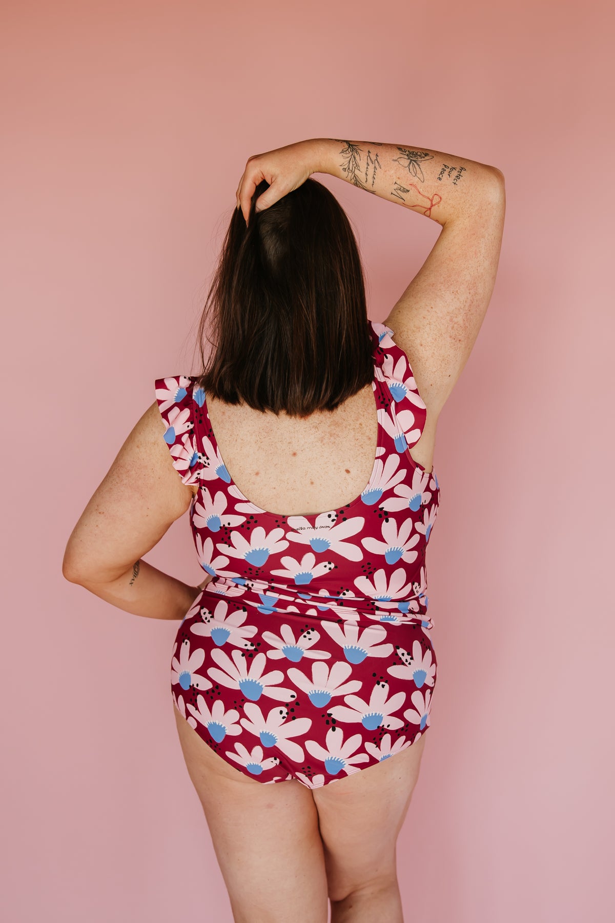 Pre-Order: Frill Shoulder Tank Coneflower