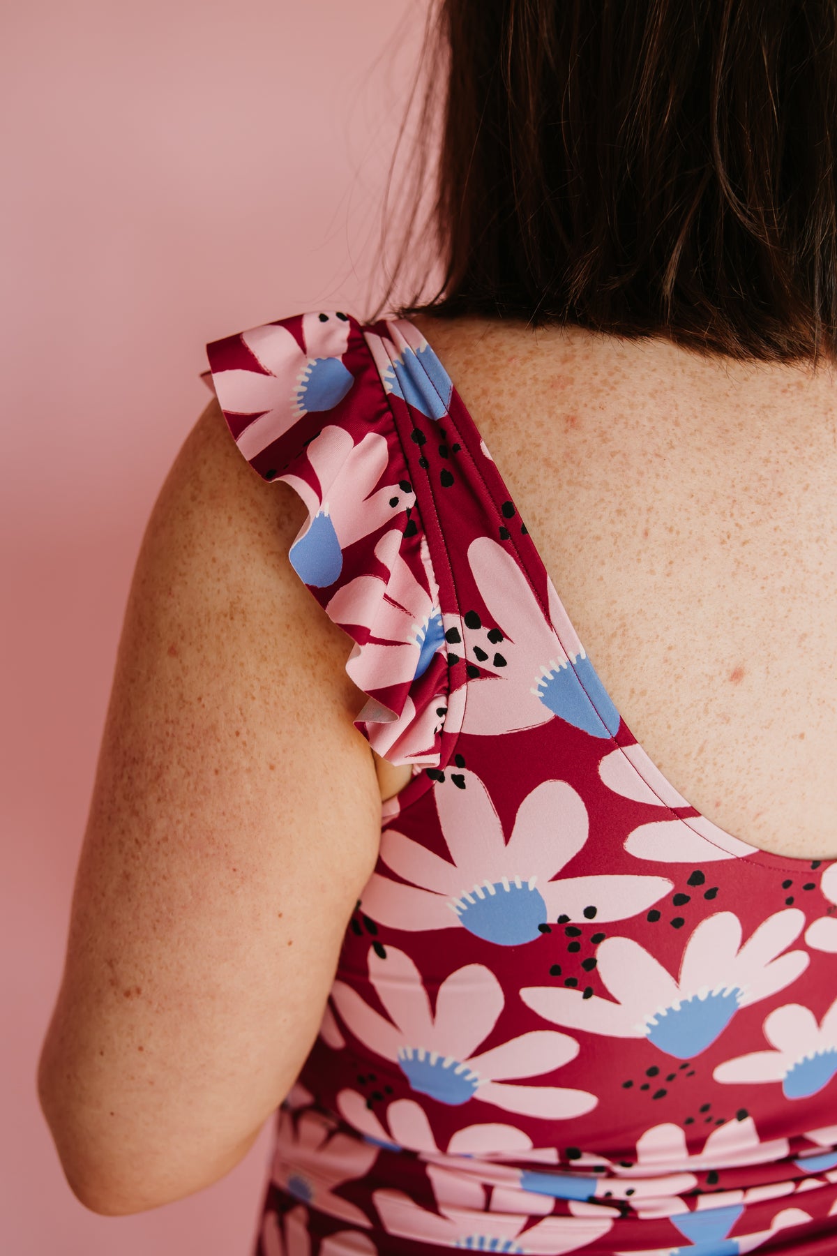 Pre-Order: Frill Shoulder Tank Coneflower
