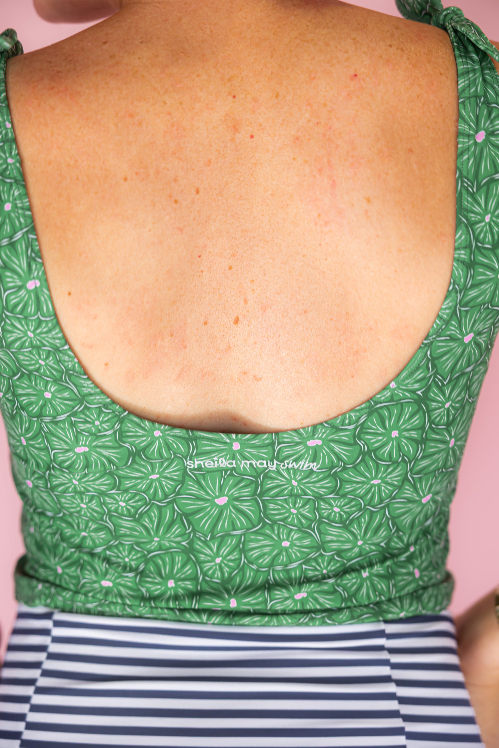 Shoulder Tie Top Swirlflower